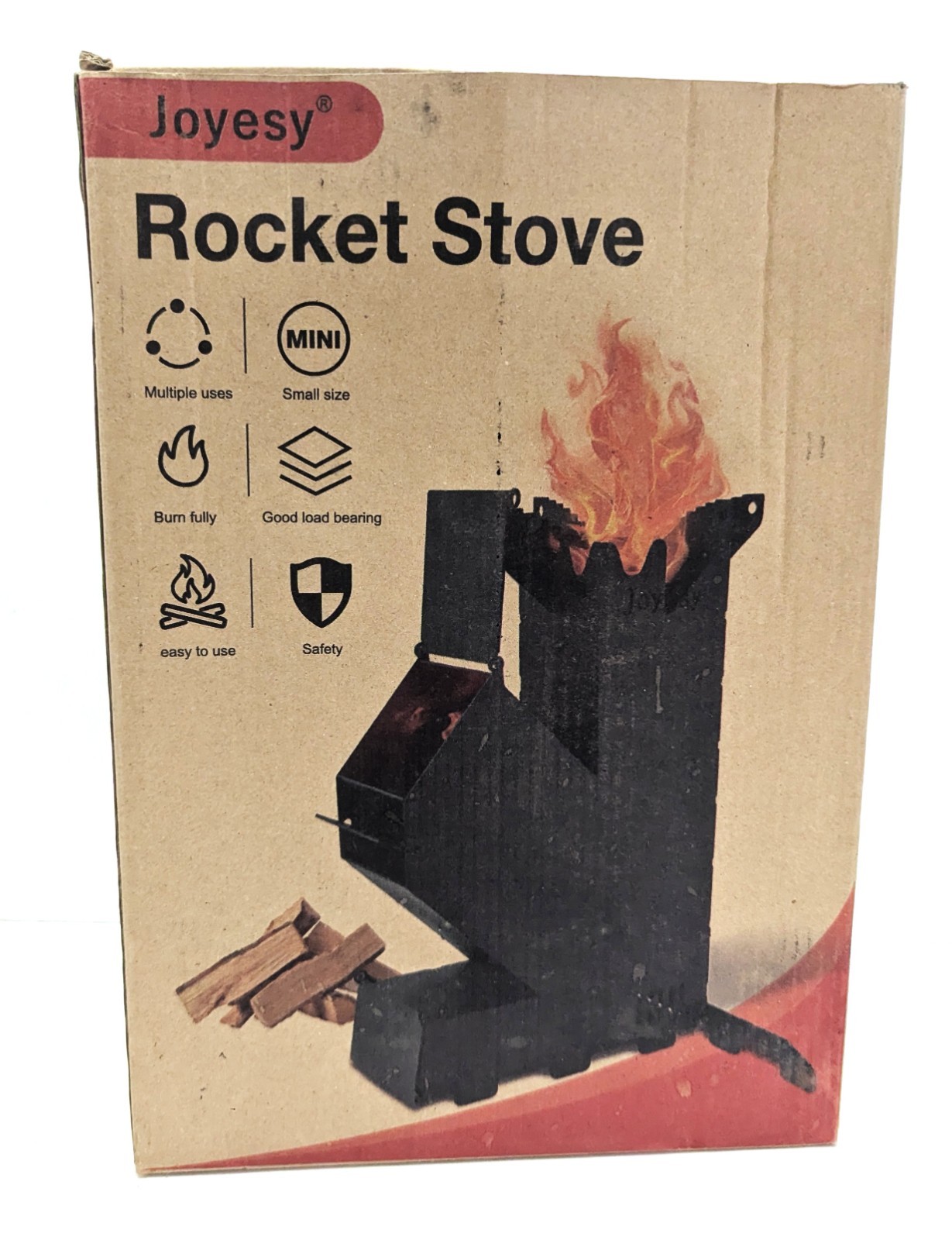 Joyesy Mini Portable Rocket Stove for Camping and Outdoor Cooking