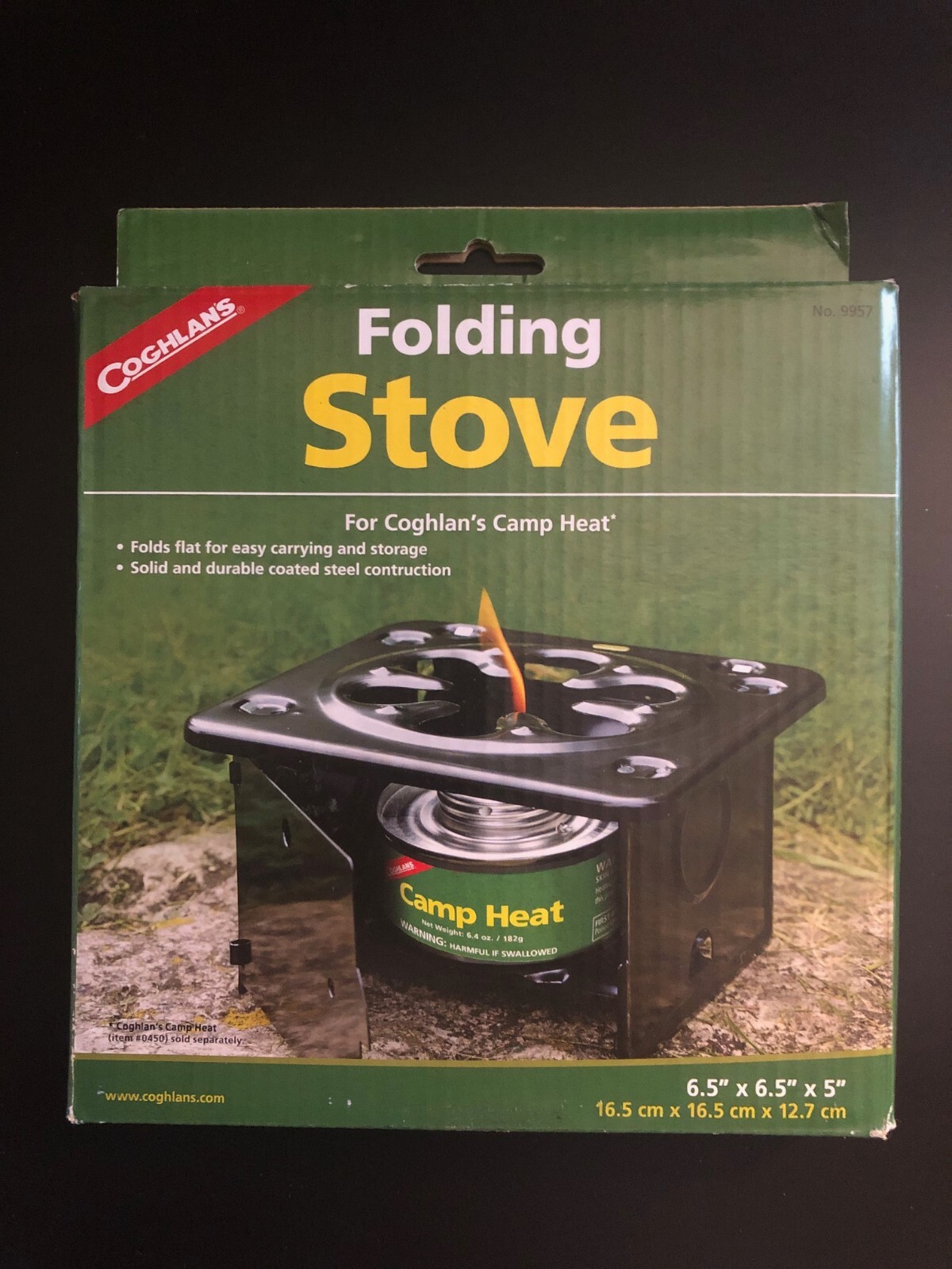 Coghlan’s Folding Stove Part #9957 Canned Fuel 1-Burner, Camp Survival Stove