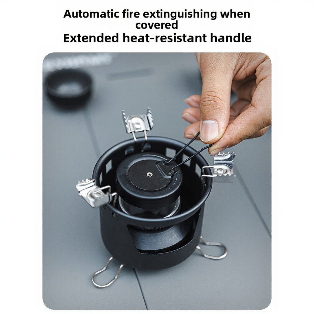 Compact Foldable For Mini Stove 5.12×5.12×3.74in for Backpacking Camping