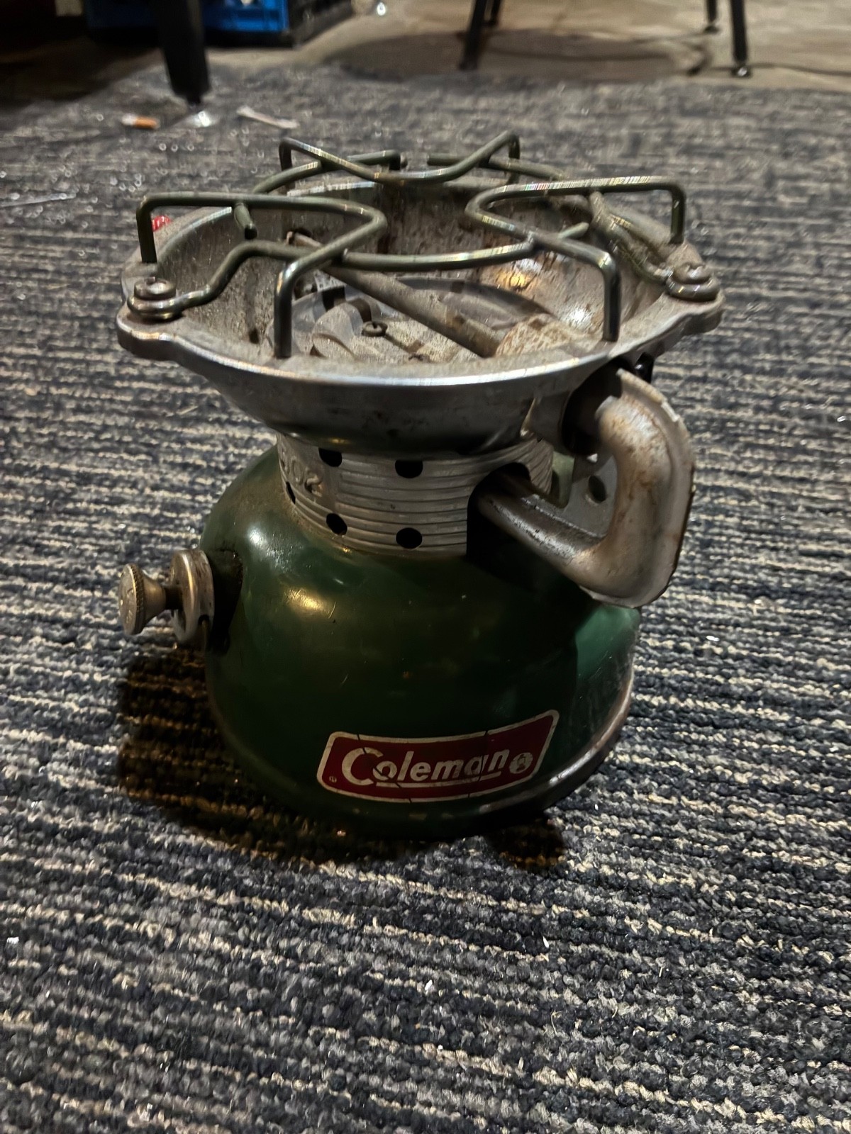 Vintage 1984 Coleman 502-700 Single Burner Camp Gas Stove Lightly Used