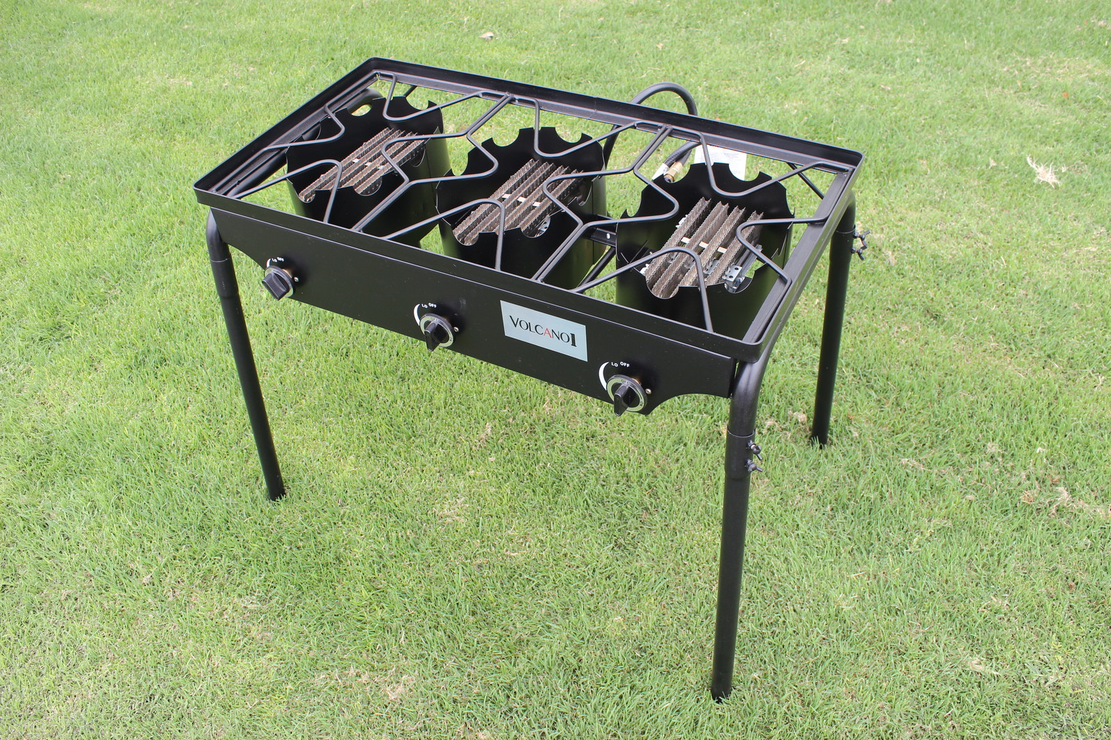 CONCORD Triple Burner Outdoor Stand Stove Cooker w/ Folded Flat Burner Heads
