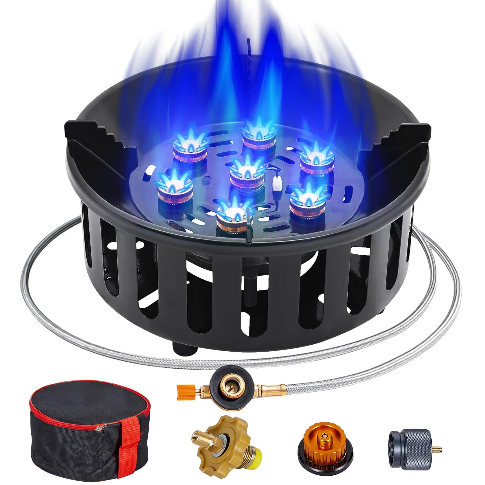 Propane Burner, 72,000 BTU Single Burner Gas Stove for Outdoor Cooking, Windp…