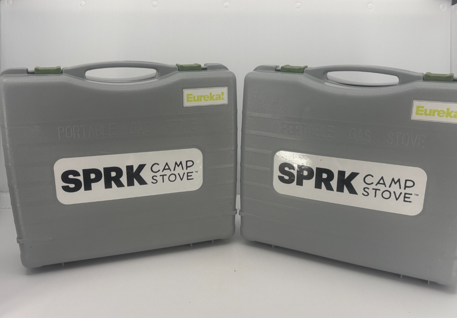 Eureka SPRK Camp Stove Lot Of 2 Portable Gas Butane Camping Stoves Cases