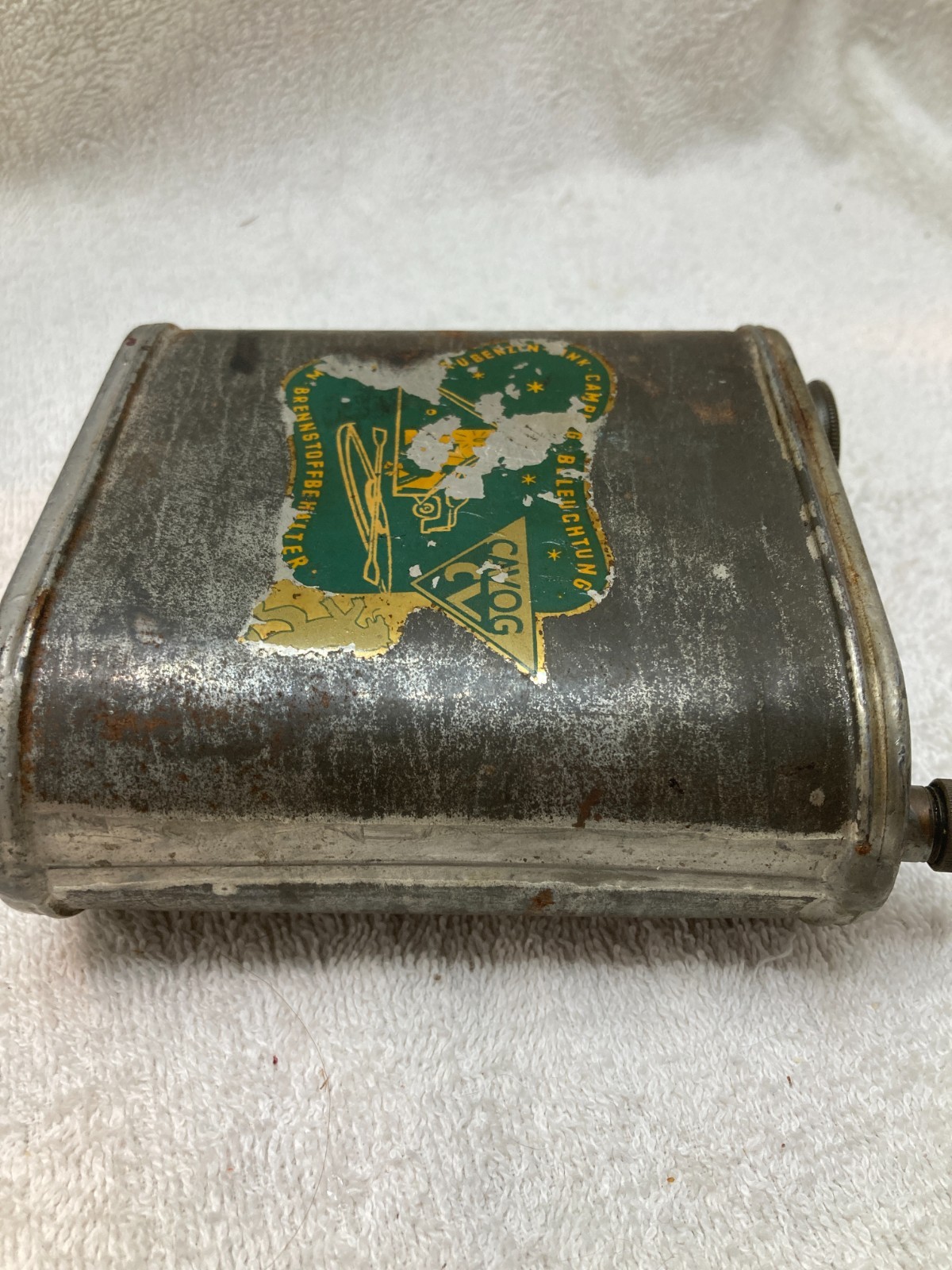 Vintage Cavog CV Fuel Tank mfg in West Germany Brass Caps