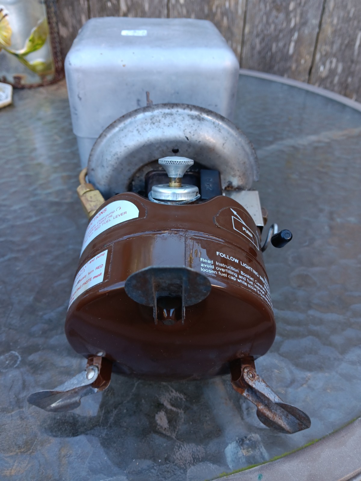 Coleman Peak1 M400 Lightweight Camp Stove Allum Pot/storage 6/82 USA 🇺🇸Nice1
