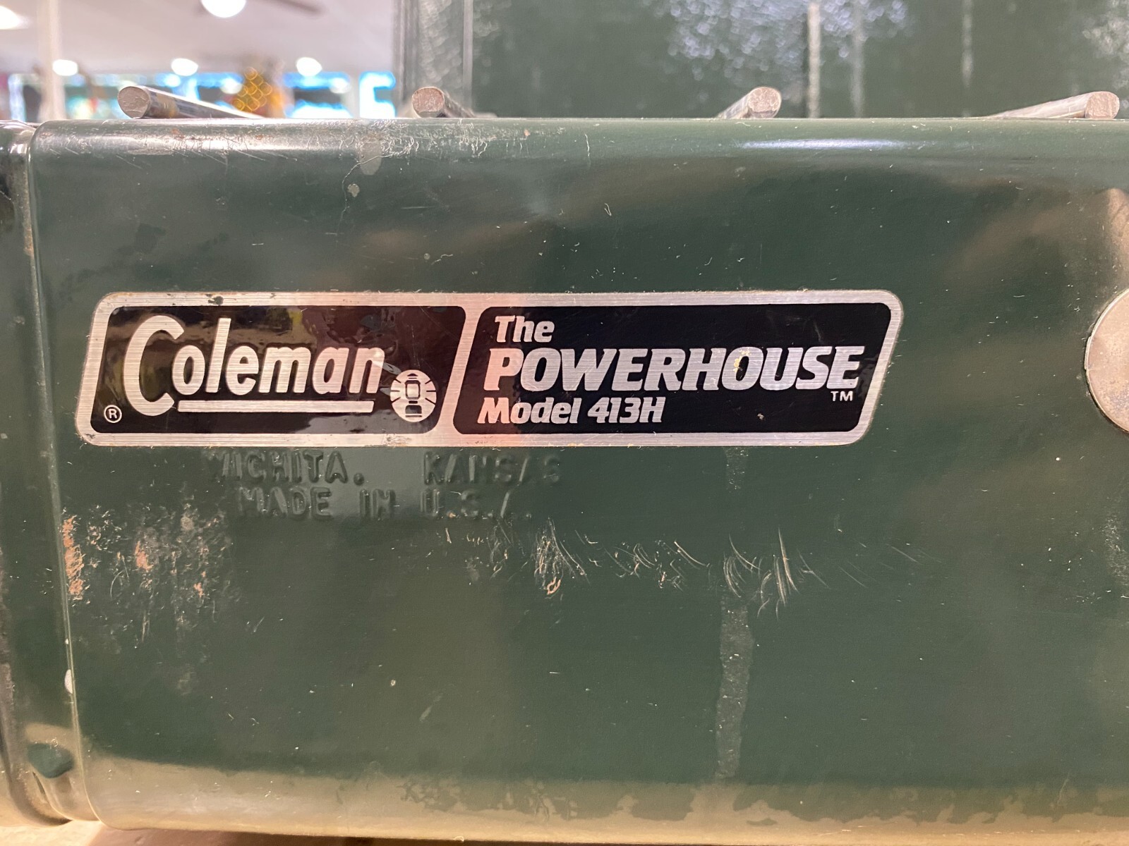 Coleman 413H The Power House 2 Burner Camping Stove W/ Fuel Tank used