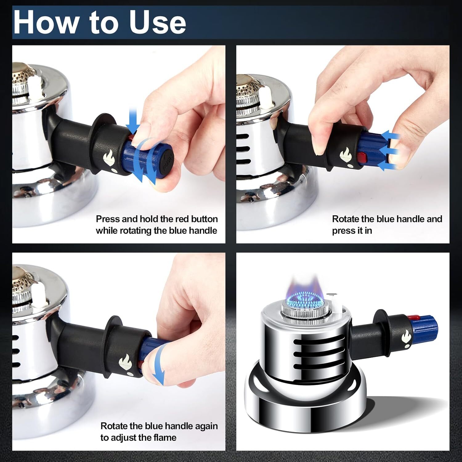 Portable Mini Butane Stove Furnace Stand Adjustable Flame Small Butane Stove USA