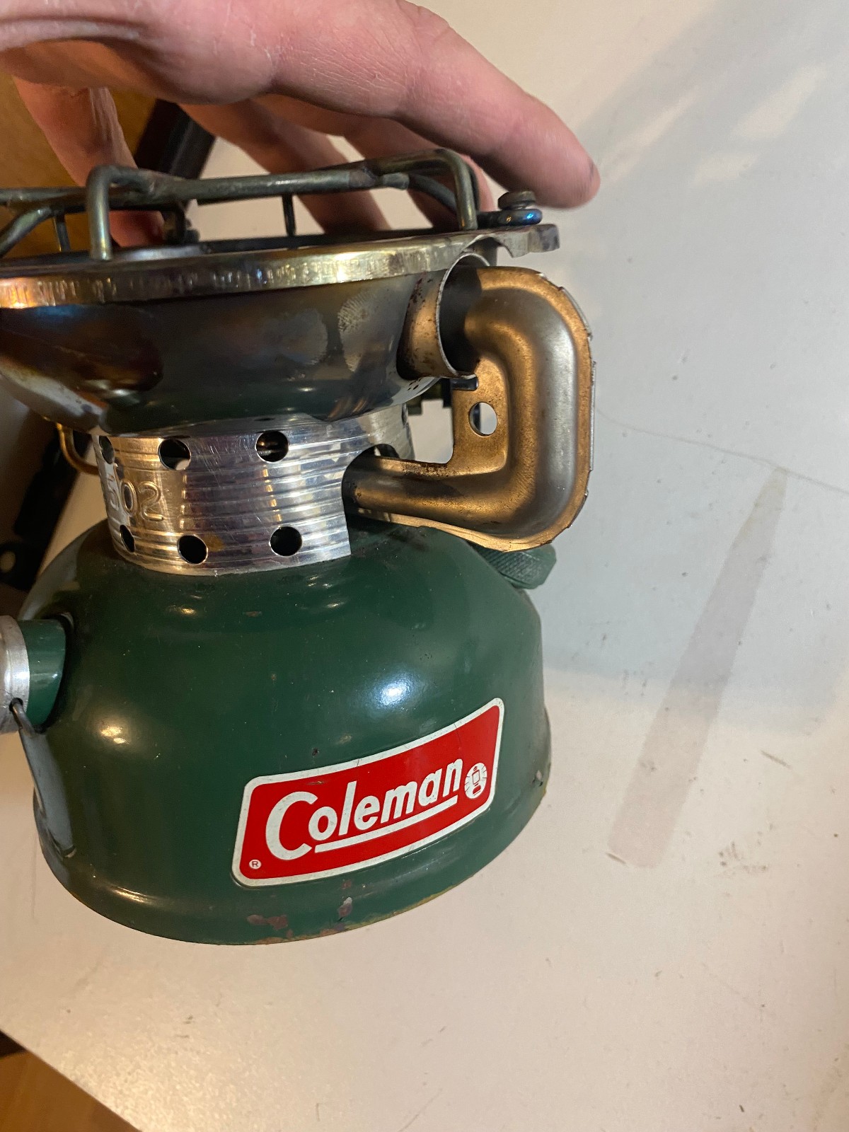 Vintage Coleman Camp Stove 502-700 Burner Metal Carrying Case Container 1976