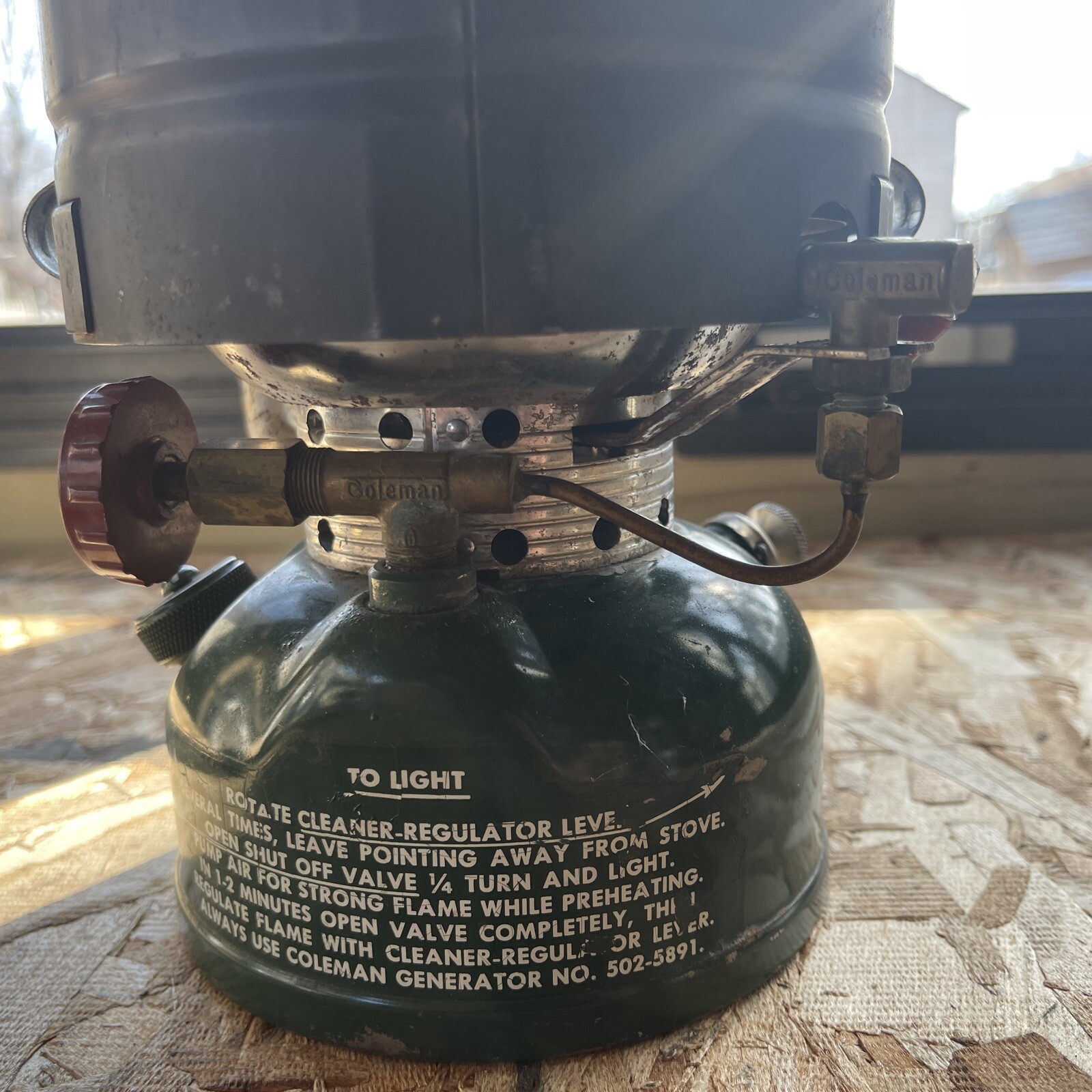 Vintage Coleman Sportster Camp Stove #502-700 8/63 Heater Top Cover “Wow Works”