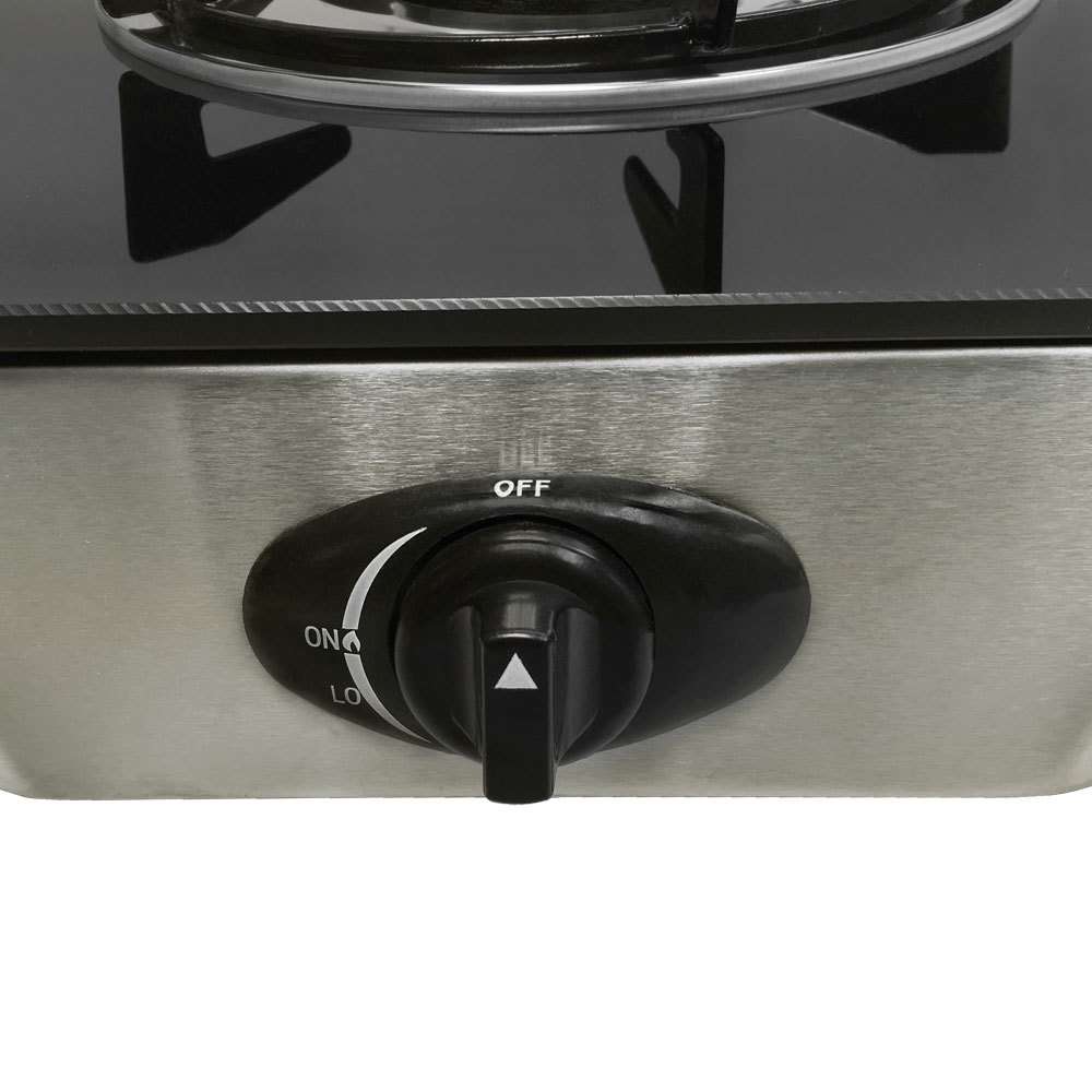 12 x 14″ Single Propane Gas Stove 1 Burner Tempered Glass Cooktop Auto Ignition