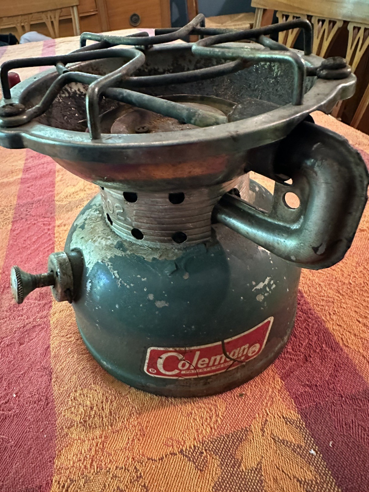 Vintage Coleman 502 Camping Stove 7/69 Missing Fuel Cap
