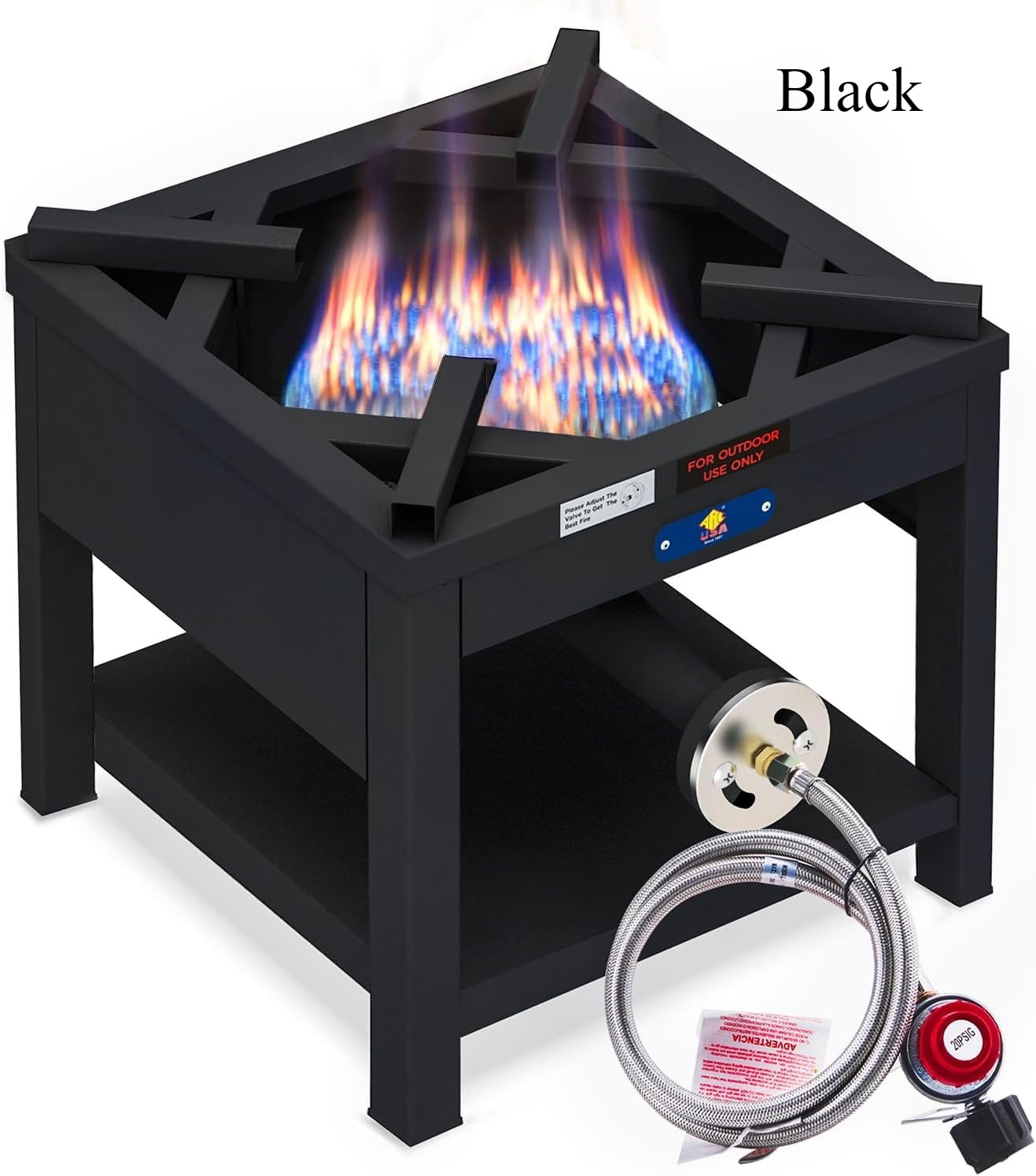 ARC Single Burner Propane Stove, 200,000BTU Cast Iron High Pressure Outdoor