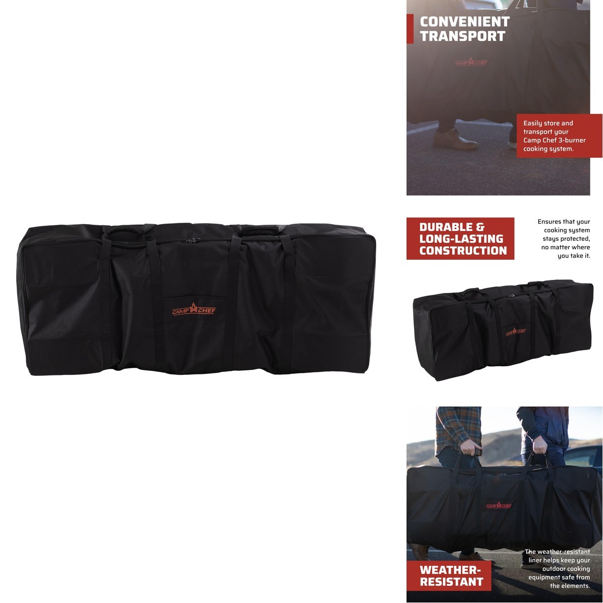 Camp Chef Cb90 Stove Carry Bag For 41.5 3 Burner Cooker Grills Heavy Duty Black