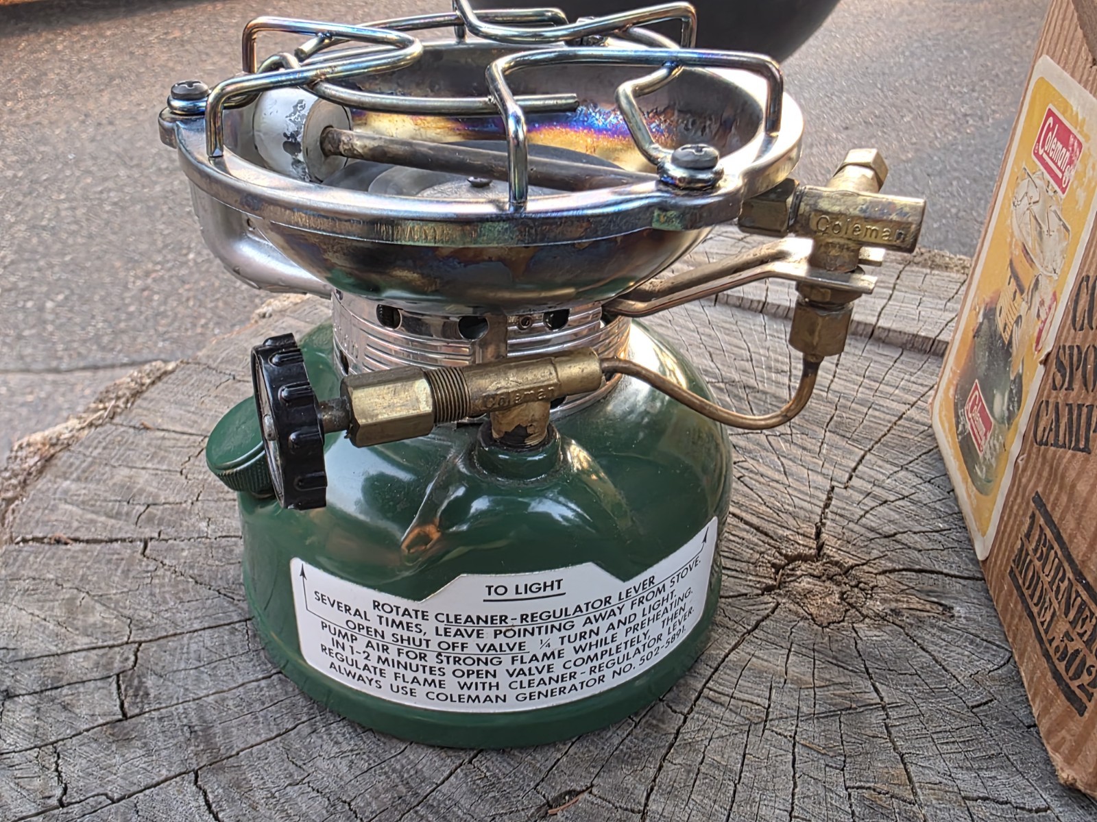 Vintage Coleman 1980 2/80 Sportster Camp Stove 502-700 Gas w/ Original Box