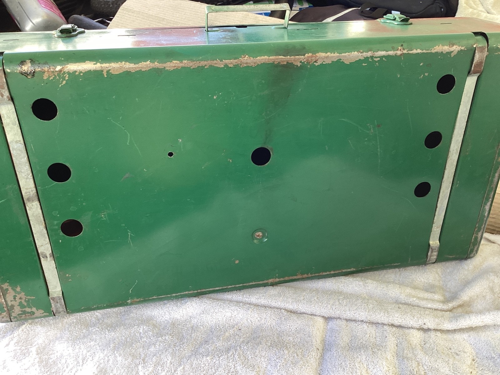 Vintage Coleman Model 426B Triple 3 Burner Green Gas Camping Stove