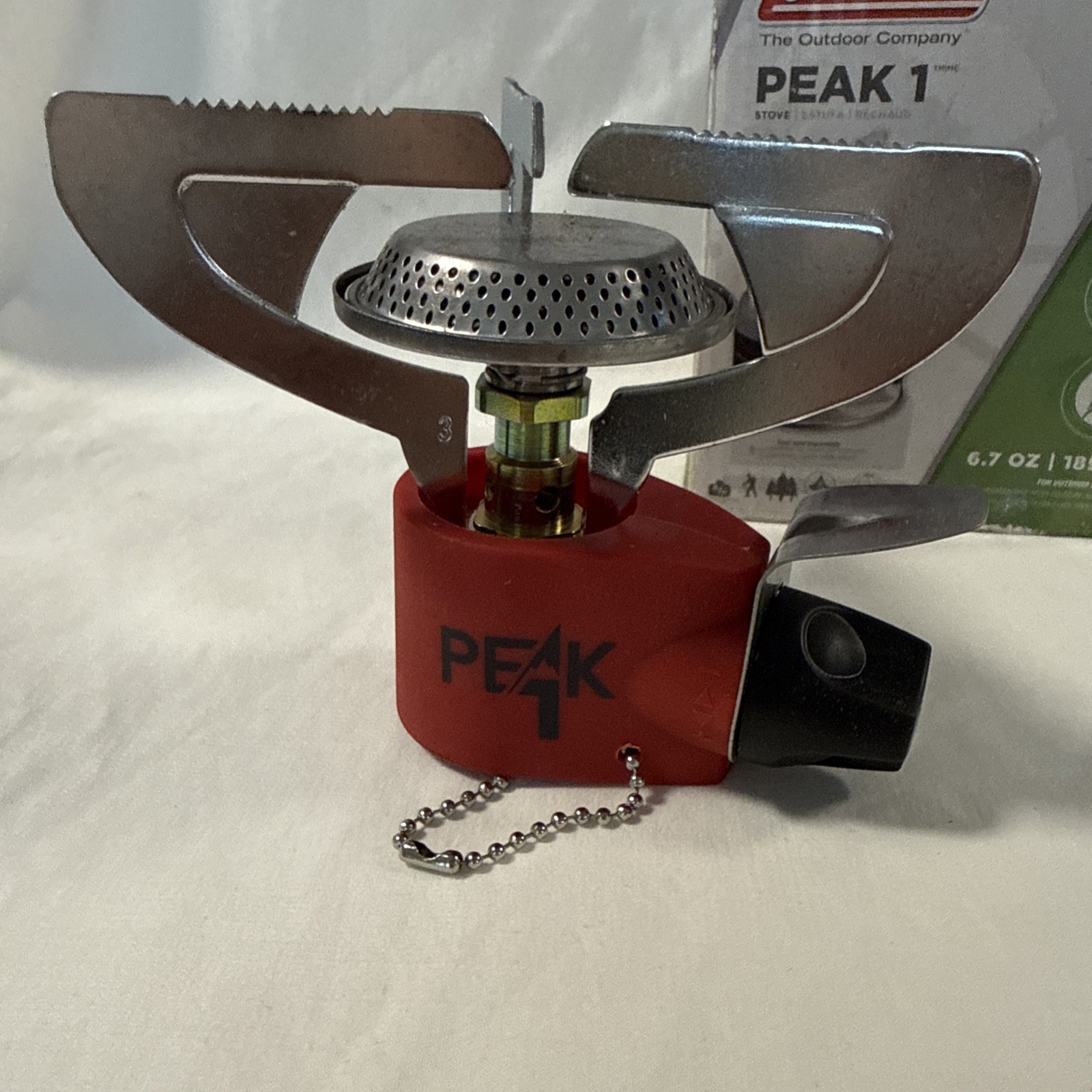 Coleman Peak 1 Single Burner Backpacking Butane/Propane Camp Stove Damaged Box