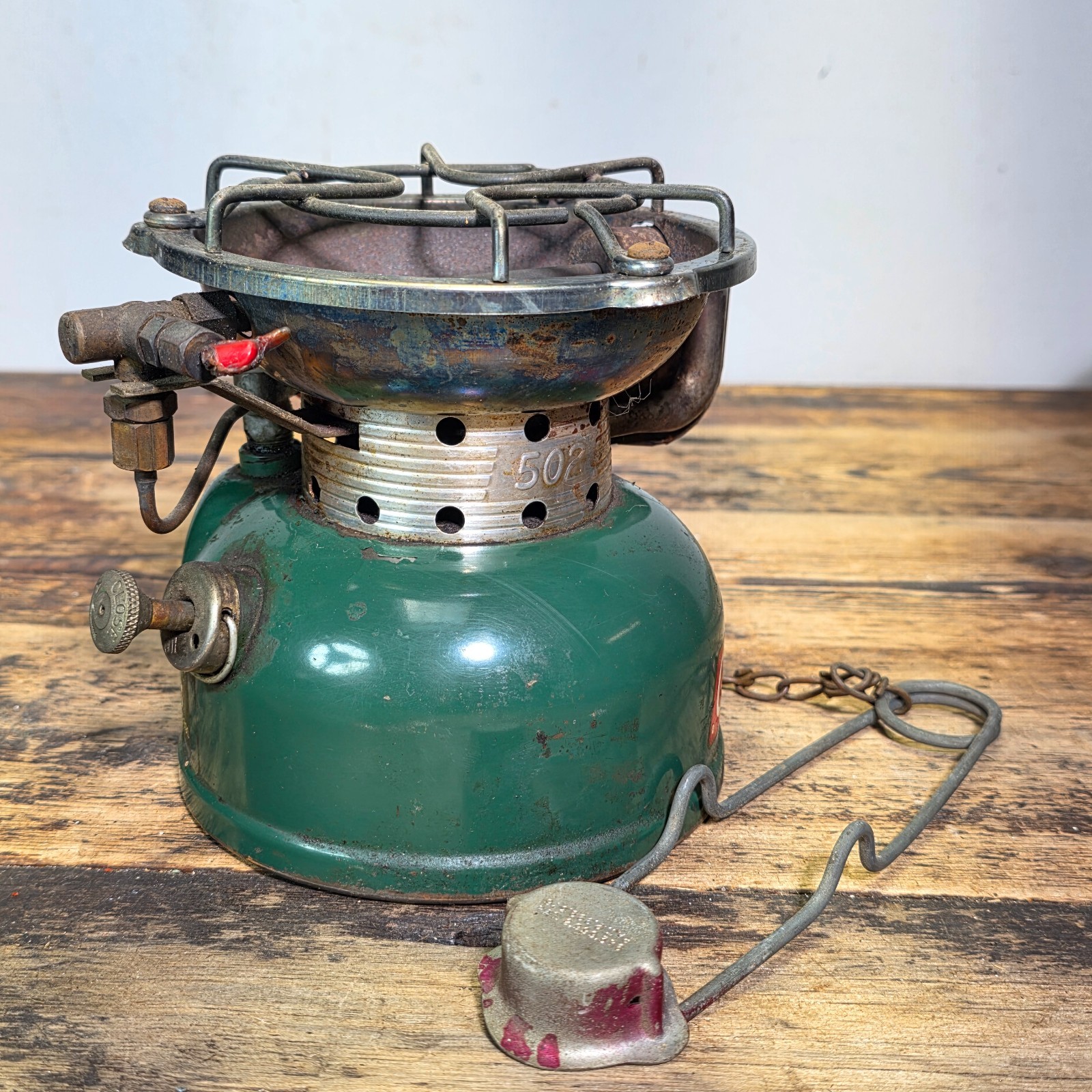 Rare Vintage Coleman Stove 501 502 Hybrid Transitional 1961 Green AS-IS