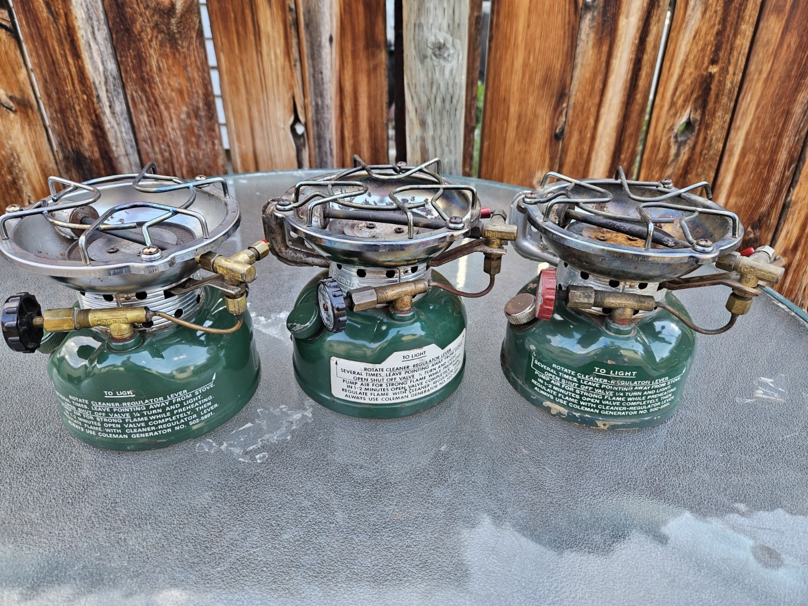 Lot of 3 Vintage Coleman 502 Single Burner Stoves
