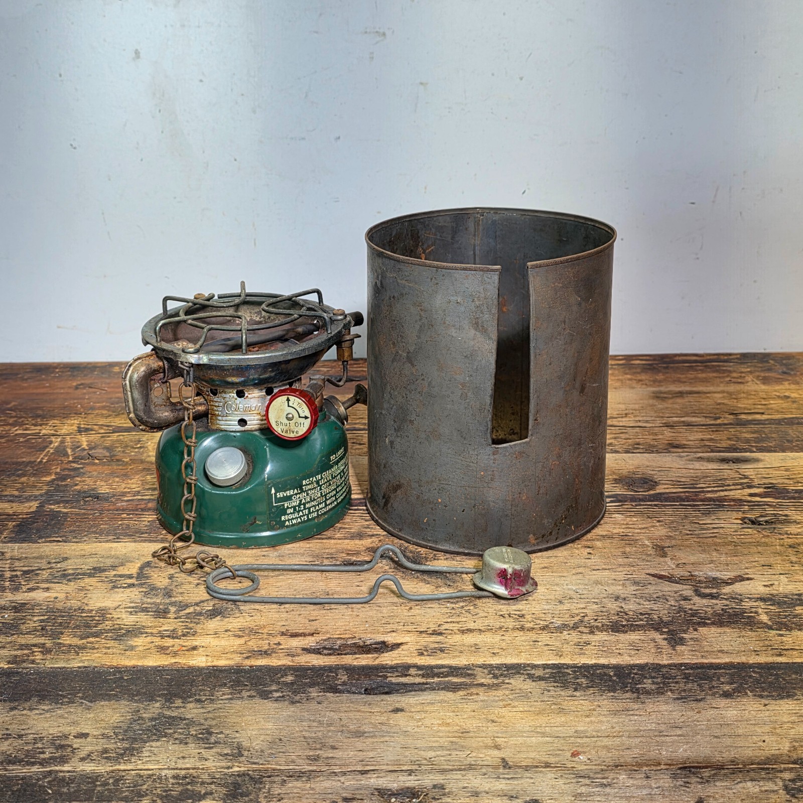 Rare Vintage Coleman Stove 501 502 Hybrid Transitional 1961 Green AS-IS