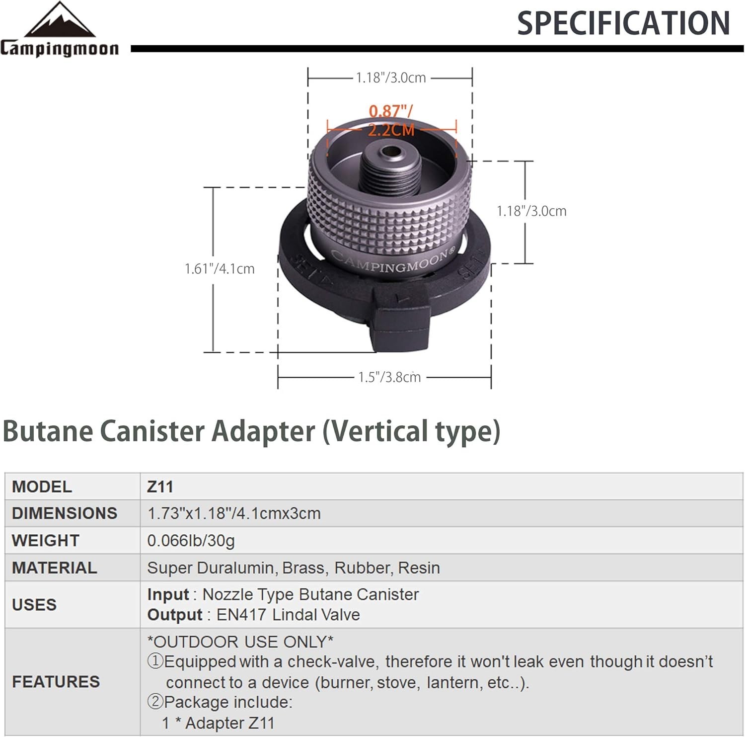 Portable Gas Adapter for Efficient Camping – Butane to EN417 Conversion
