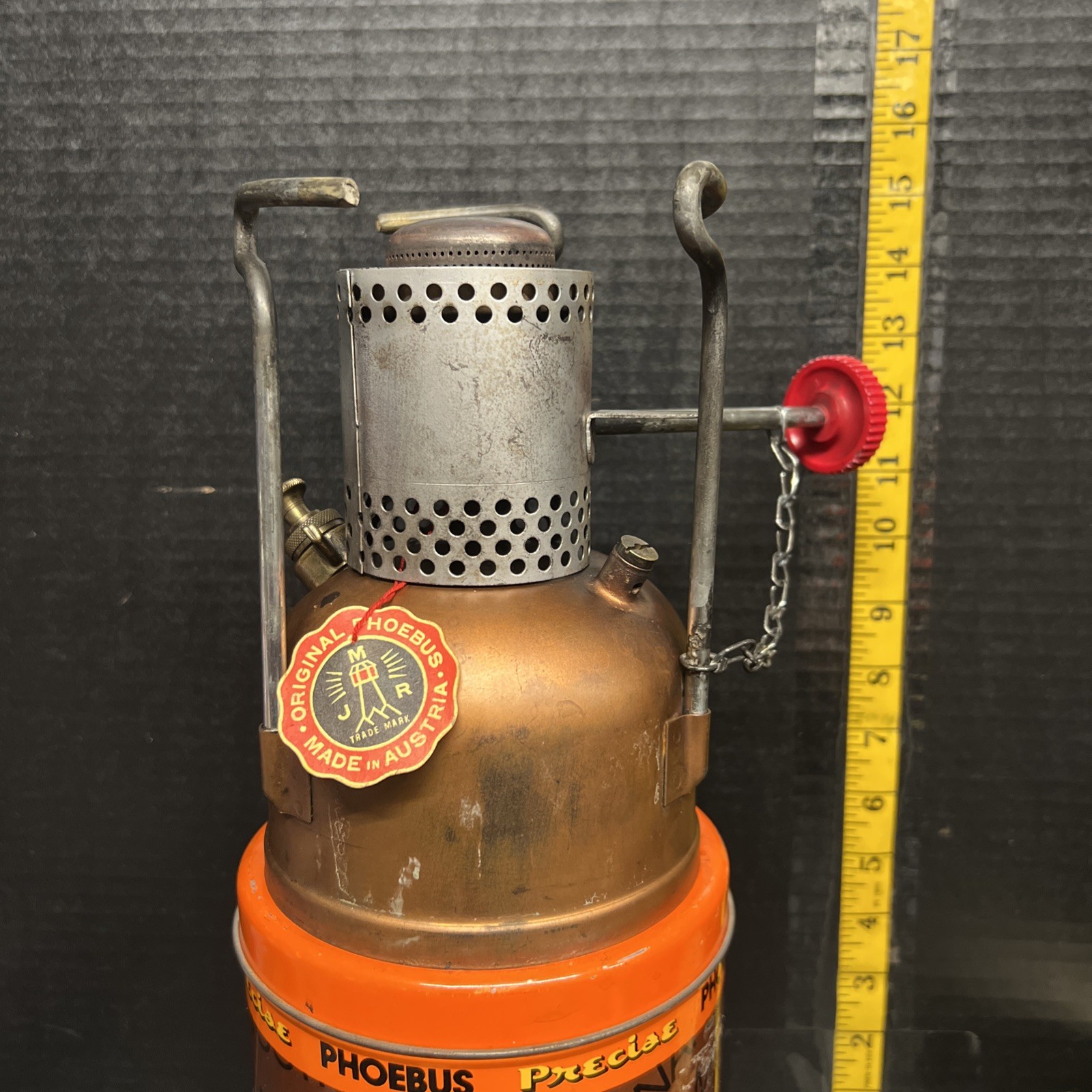 Vintage Precise Phoebus no. 625 Can Camp Stove Austria BackPacking Stove Kettle