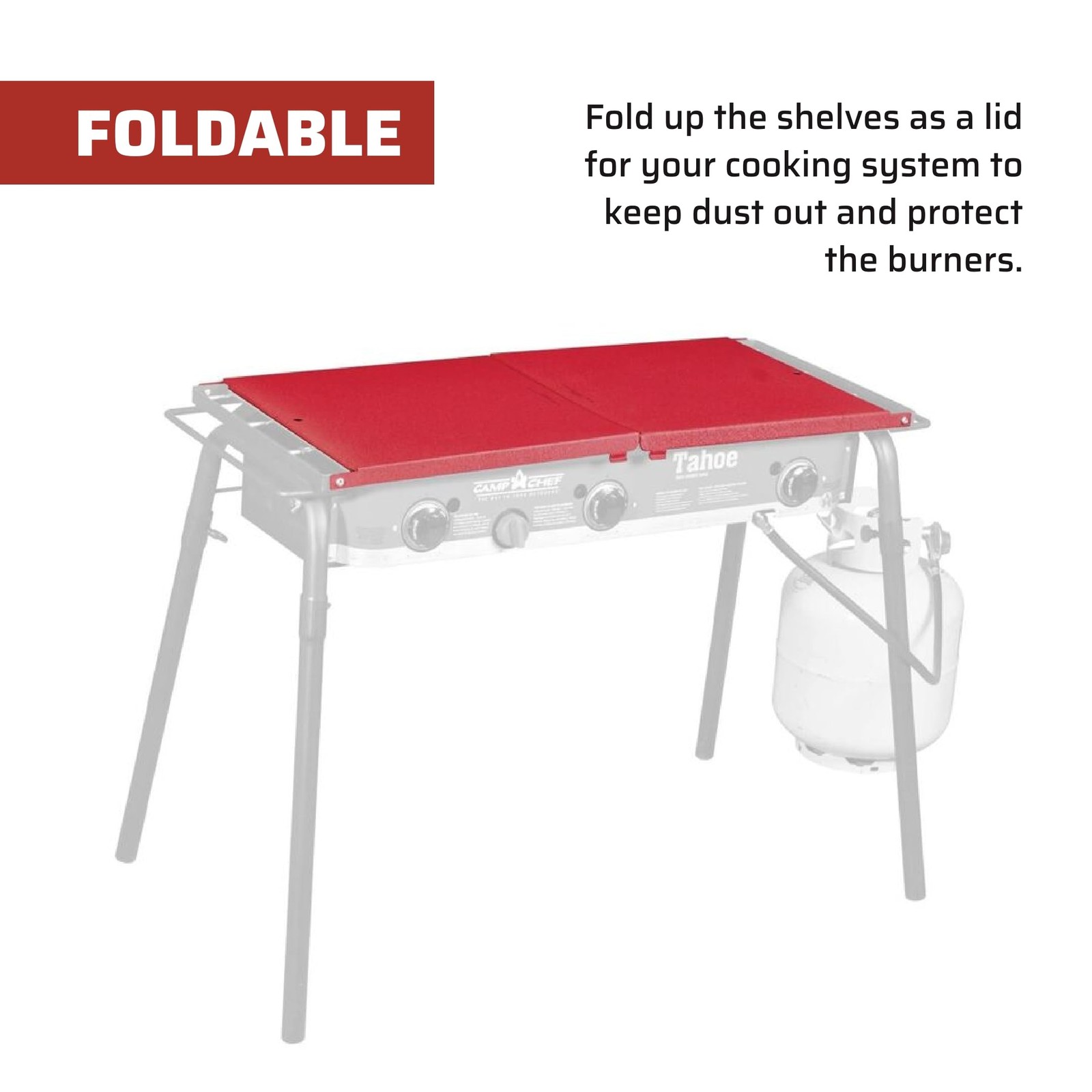 Camp Chef Folding Side Shelves LS60P – Fits Two Burner Stove Models EX60LW, EX60