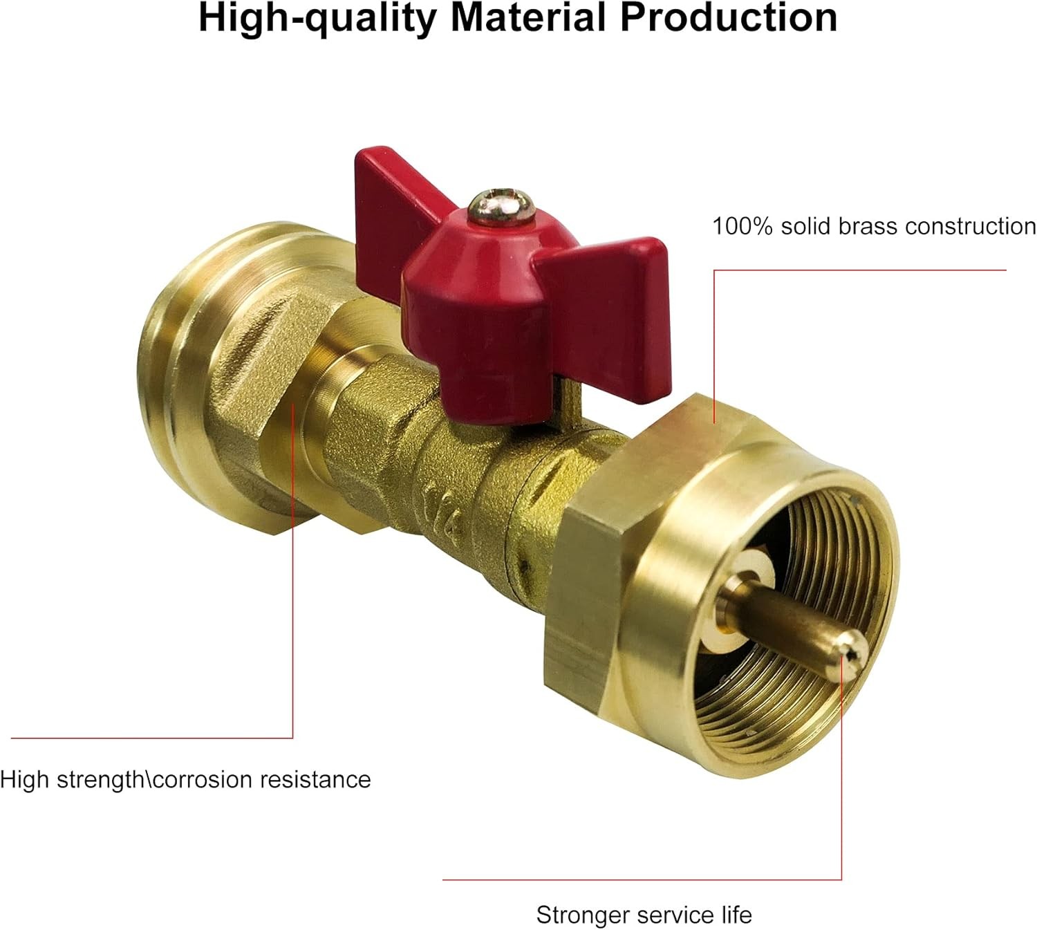 1lb to 20lb Propane Tank Adapter with Valve, Conver CGA600 QCC/Type1 Male…