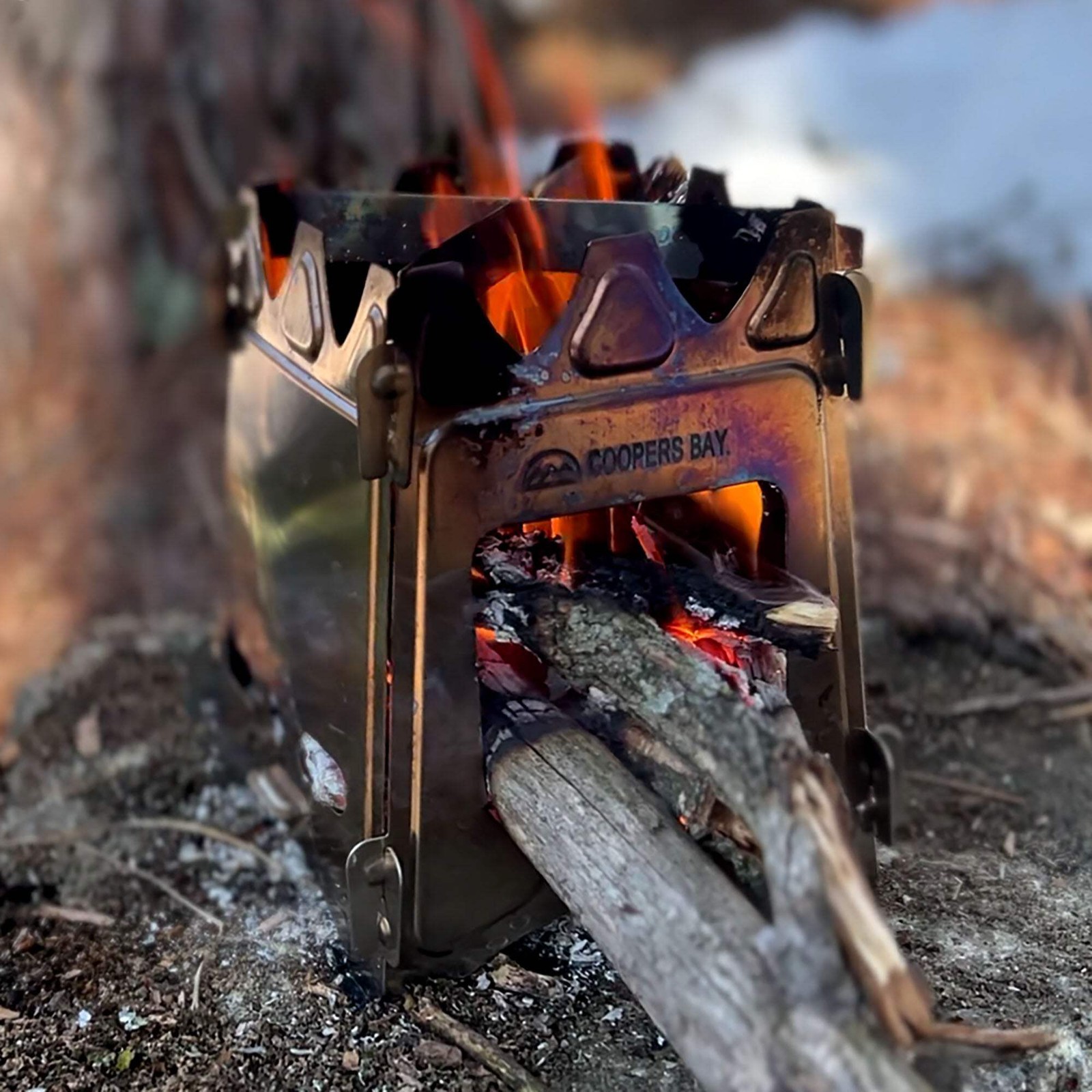 Coopers Bay® Hiker Twig Stove Package – Flat Pack Stove, Ferro Rod & Tinder