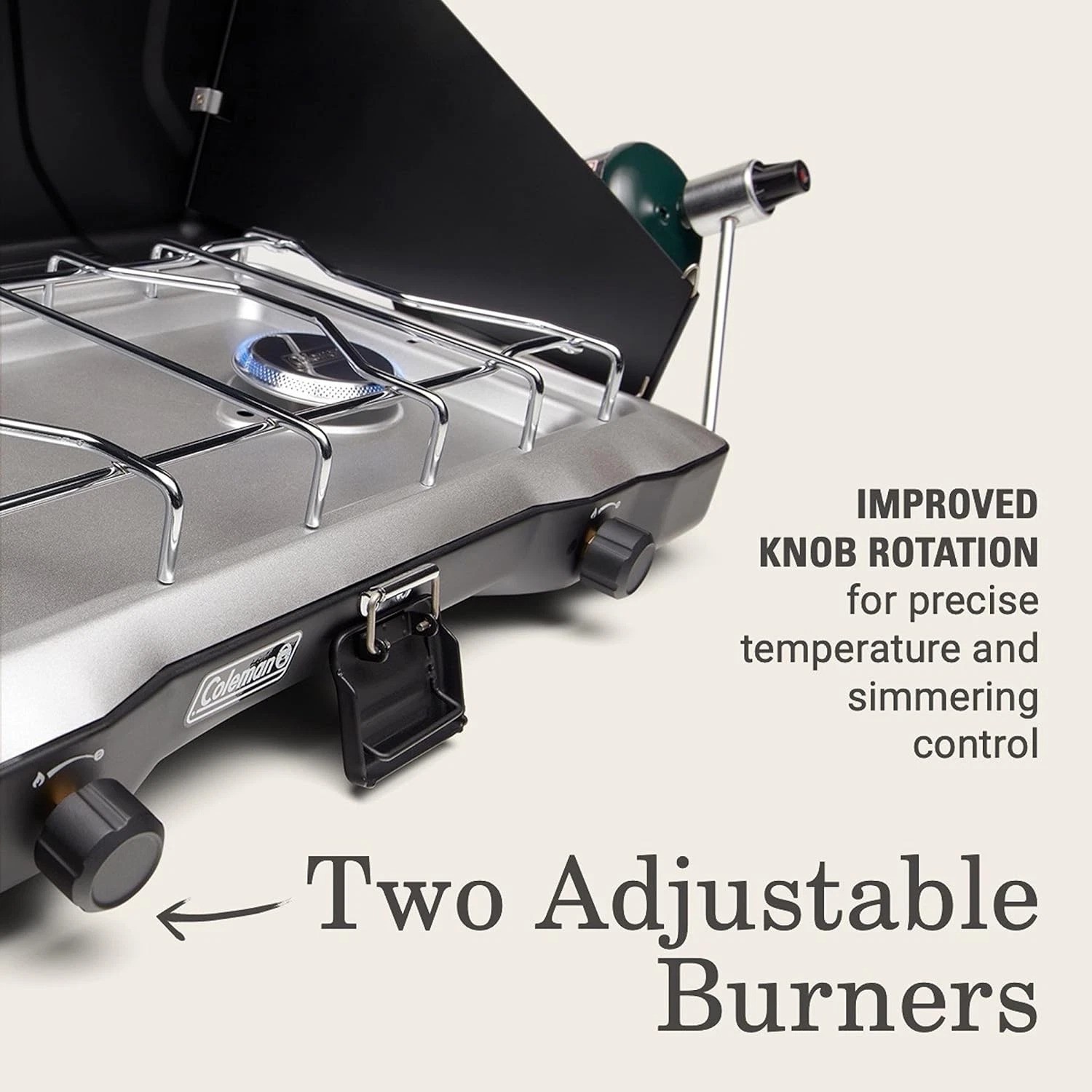 Versatile Coleman Triton 2-Burner Stove with Heavy-Duty Design & High Output