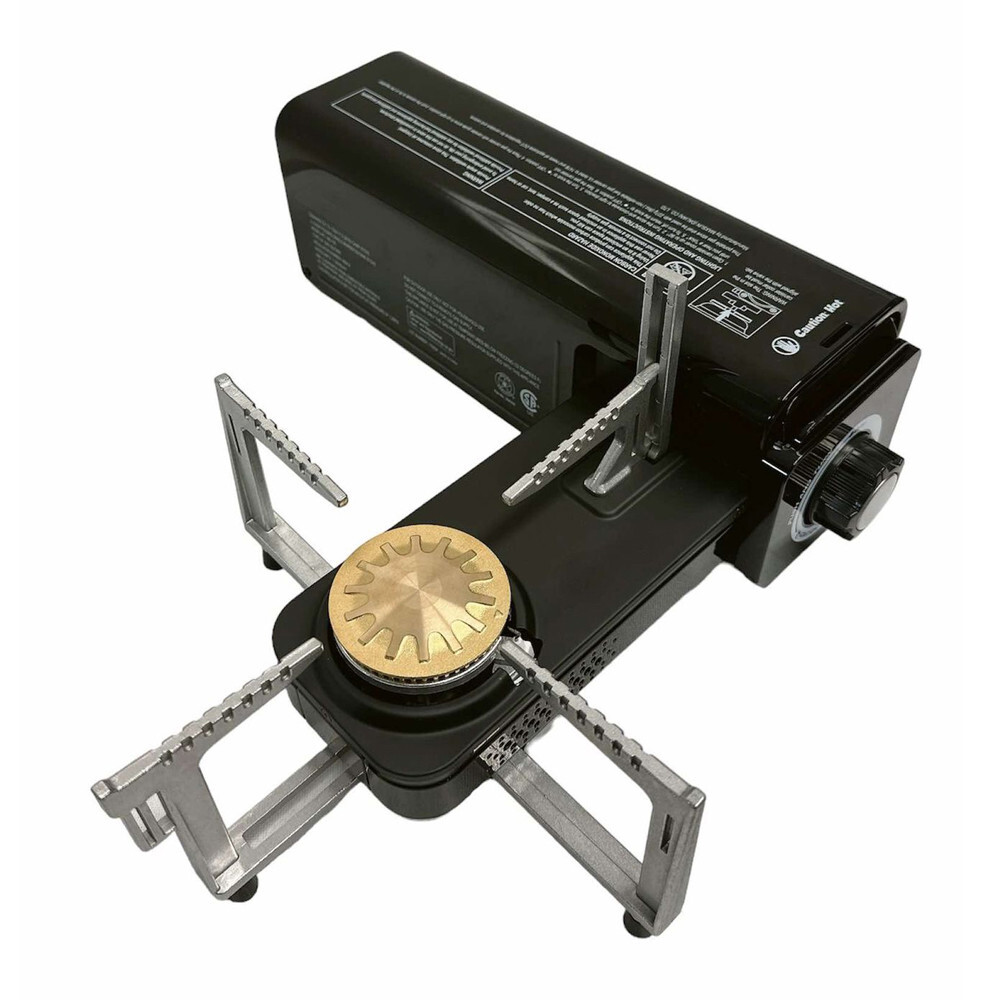 Black Portable Folding Single Burner Butane Stove 7250BTU Foldable Camping Stove