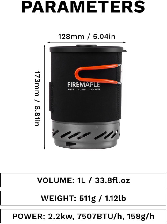 NEW – Backpacking and Camping Stove System, Portable Pot/Jet Burner Set