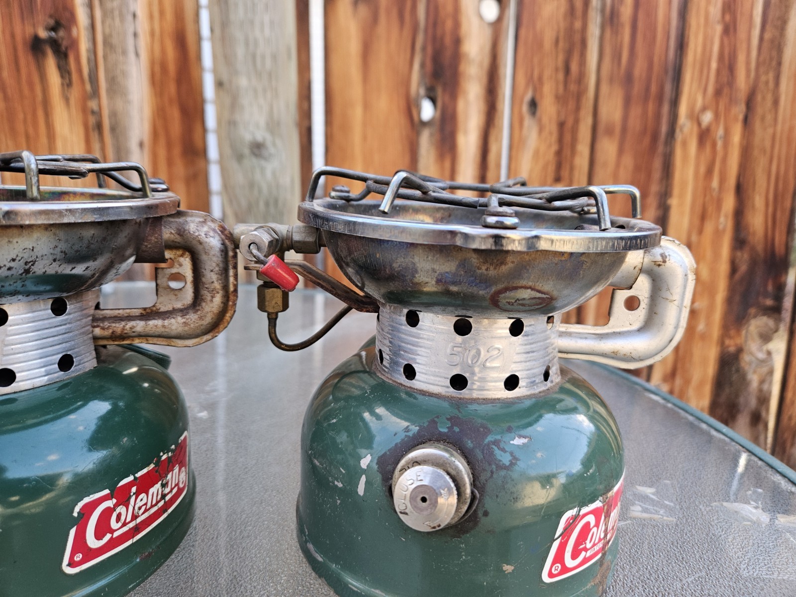 Lot of 3 Vintage Coleman 502 Single Burner Stoves