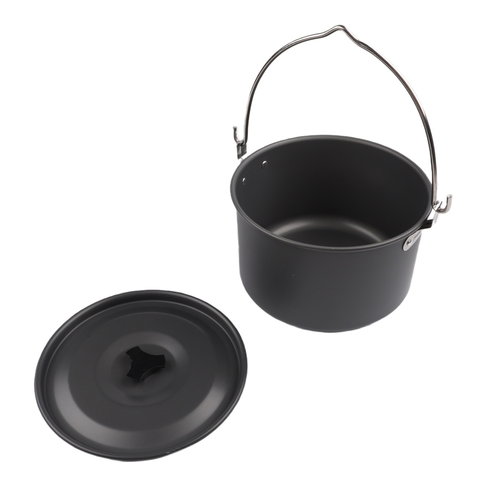 Group Cooking Made Simple with a Portable 4L Aluminum Hanging Pot for Outdoors