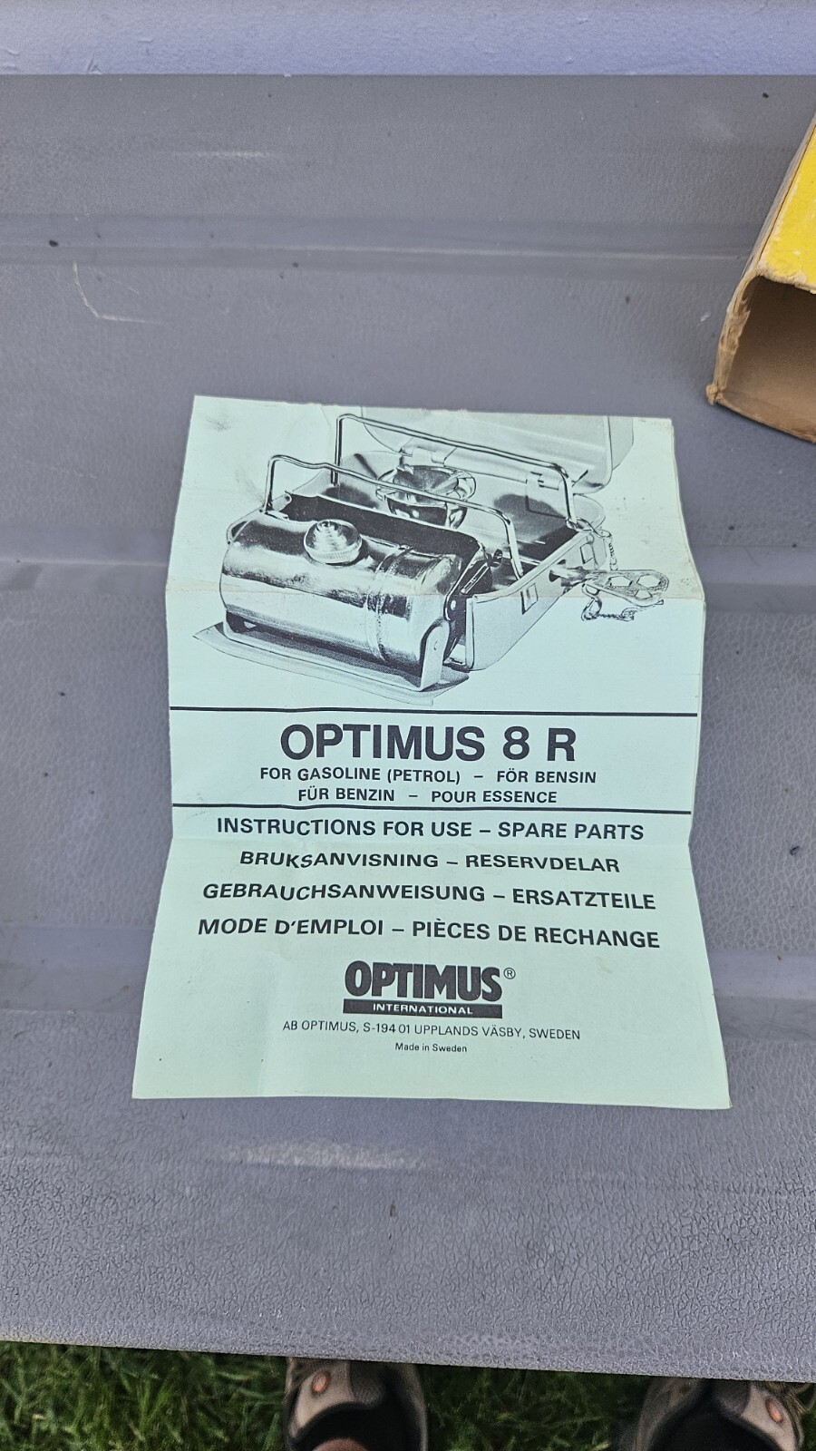Vtg OPTIMUS 8R Single Burner Backpacking Camp Stove Made in Sweden