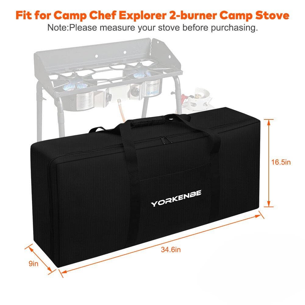 Yorkenbe Carry Bag for Camp Chef 2-Burner Stoves, 1680D Heavy one size, black