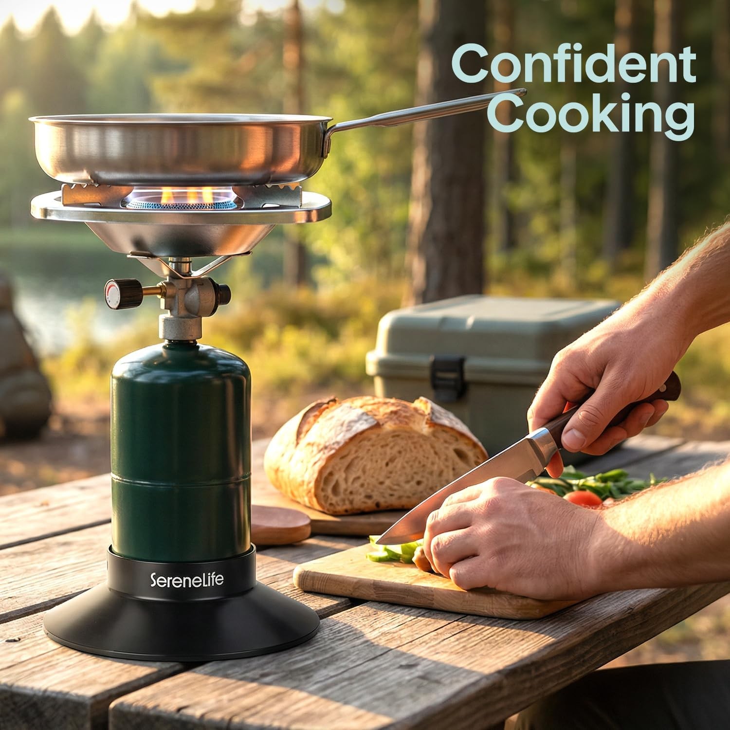Portable Propane Camping Stove 10,000 BTU Single Burner Compact Outdoor Cooking