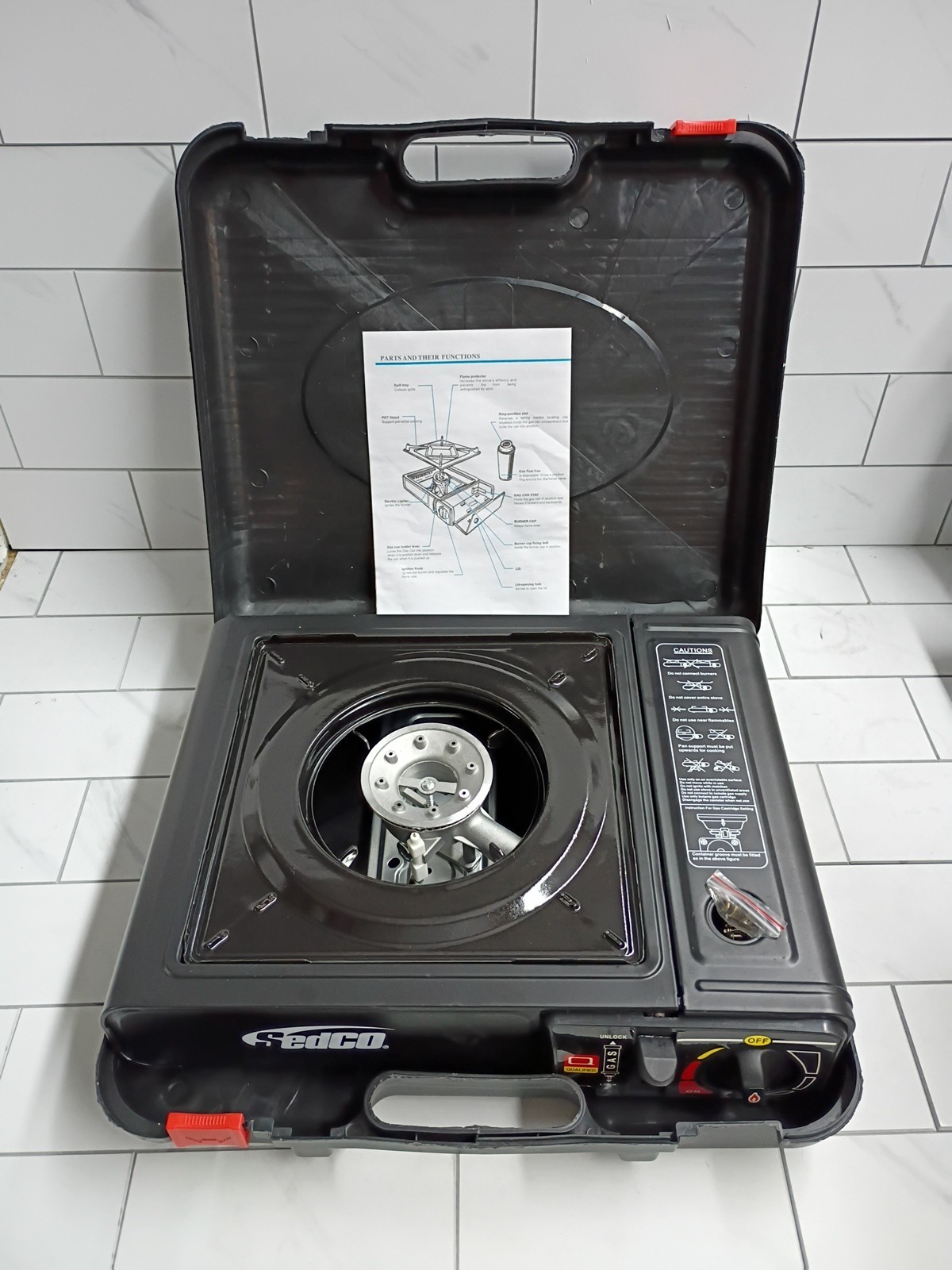Sedco Portable Butane Gas Camping Burner New Open Box