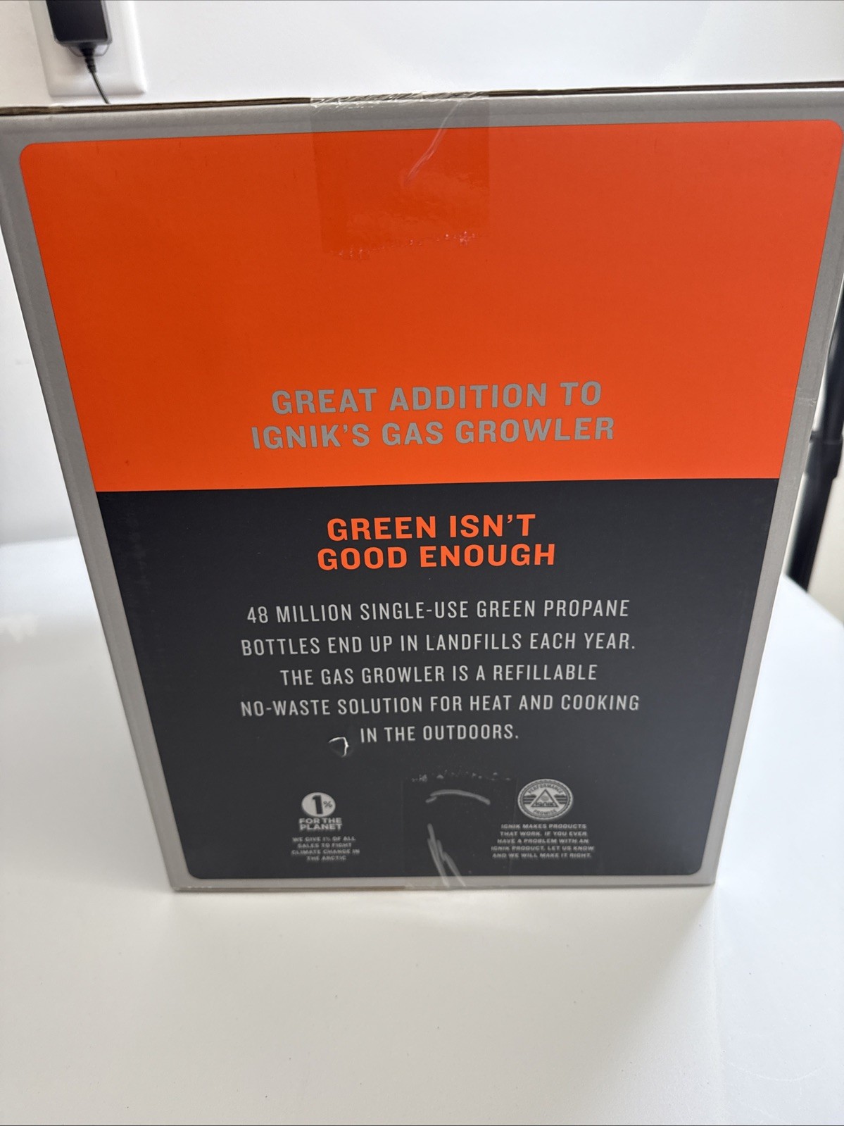 IGNIK 2-IN-1 HEATER STOVE + 2FT ADAPTER HOSE ORANGE 4,000-10,000 BTU New In Box