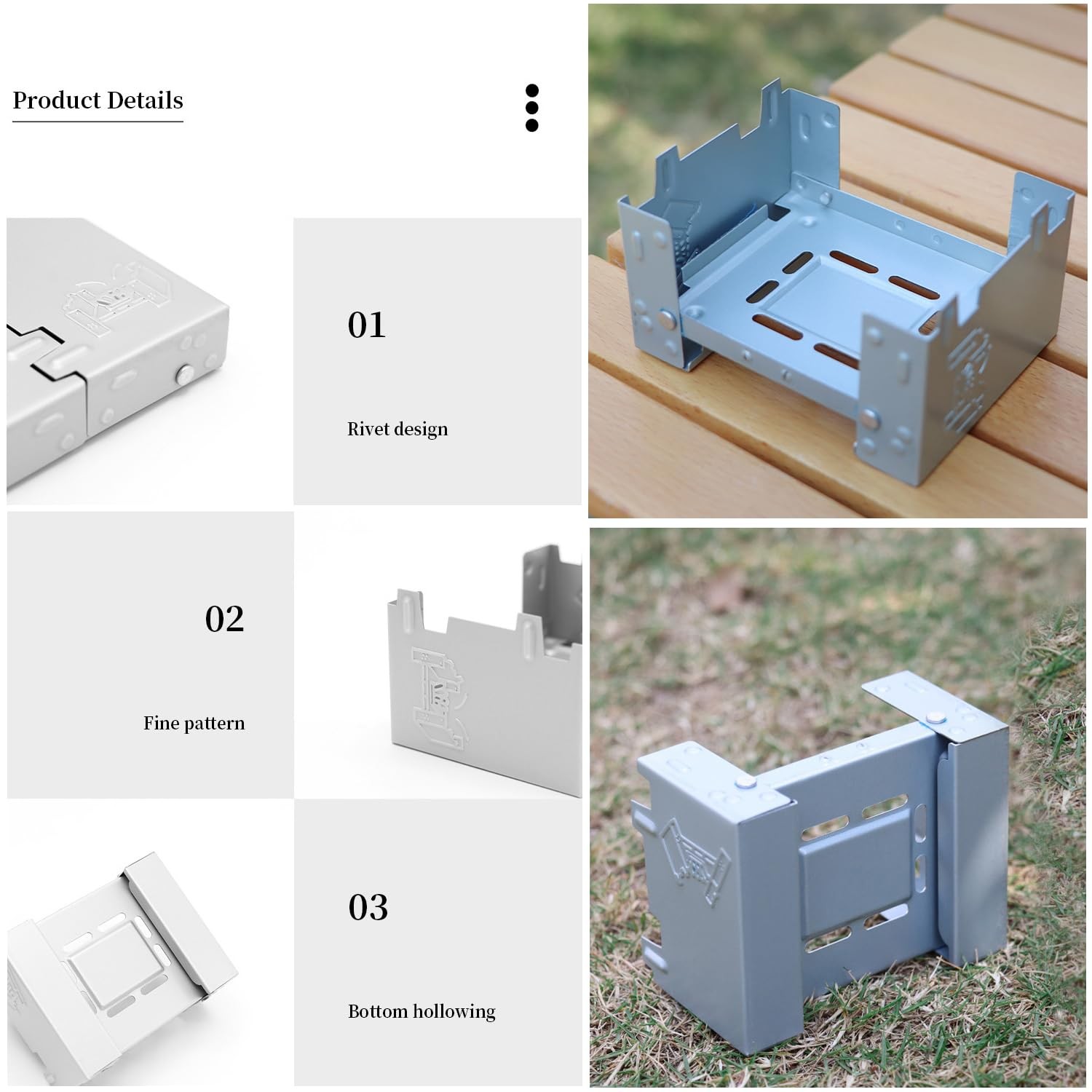 2 Pack Solid Fuel Stove Portable Compact Mini Foldable Solid Alcohol Spirit W…