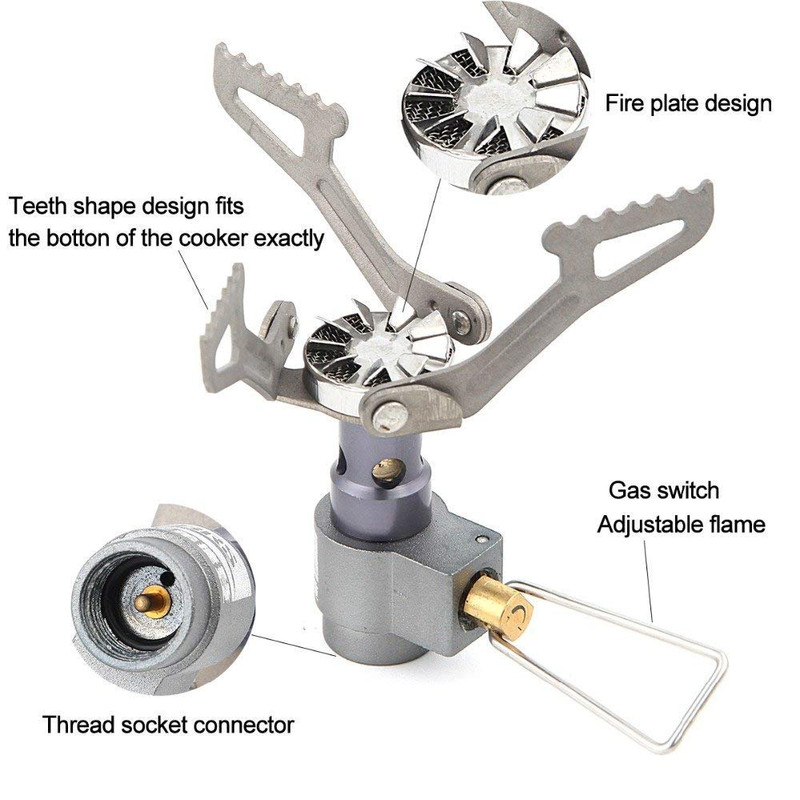 BRS-3000T Titanium Gas Burner Camping Stoves Ultralight w 1 Extra Backup O-Ring