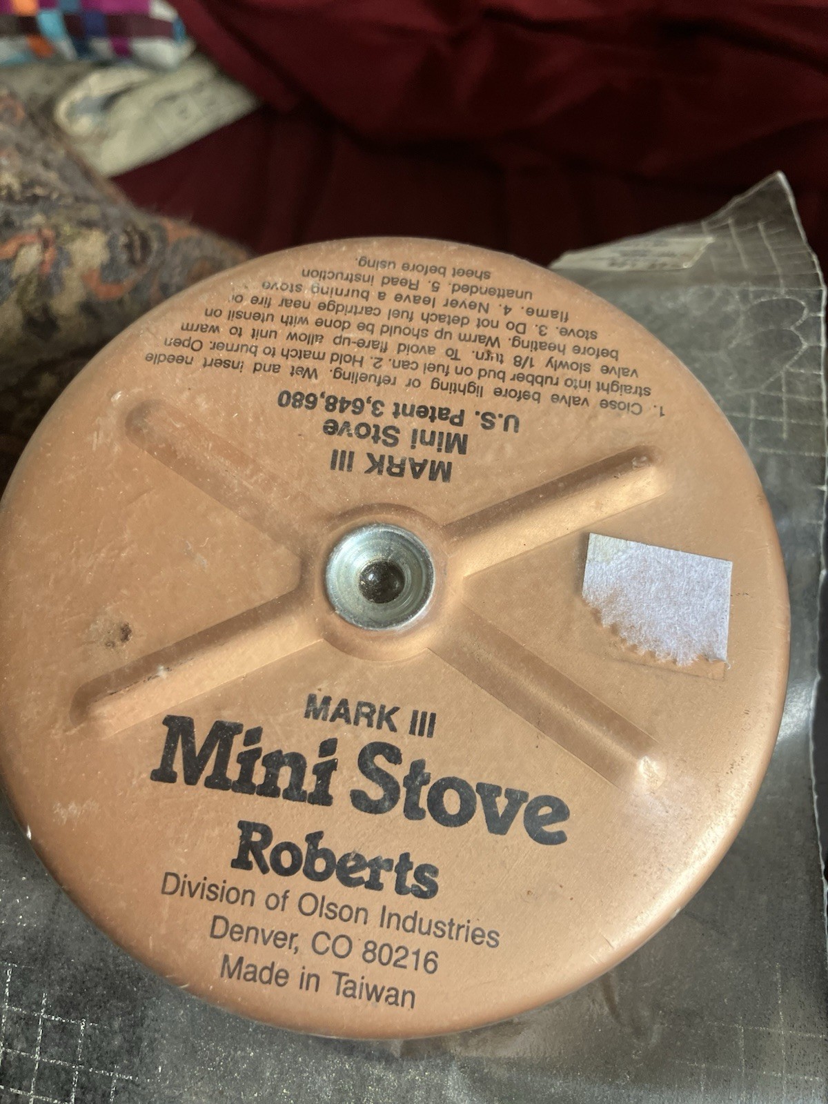Hank Roberts Mark III Compact Backpacking 1 burner Portable Mini Stove
