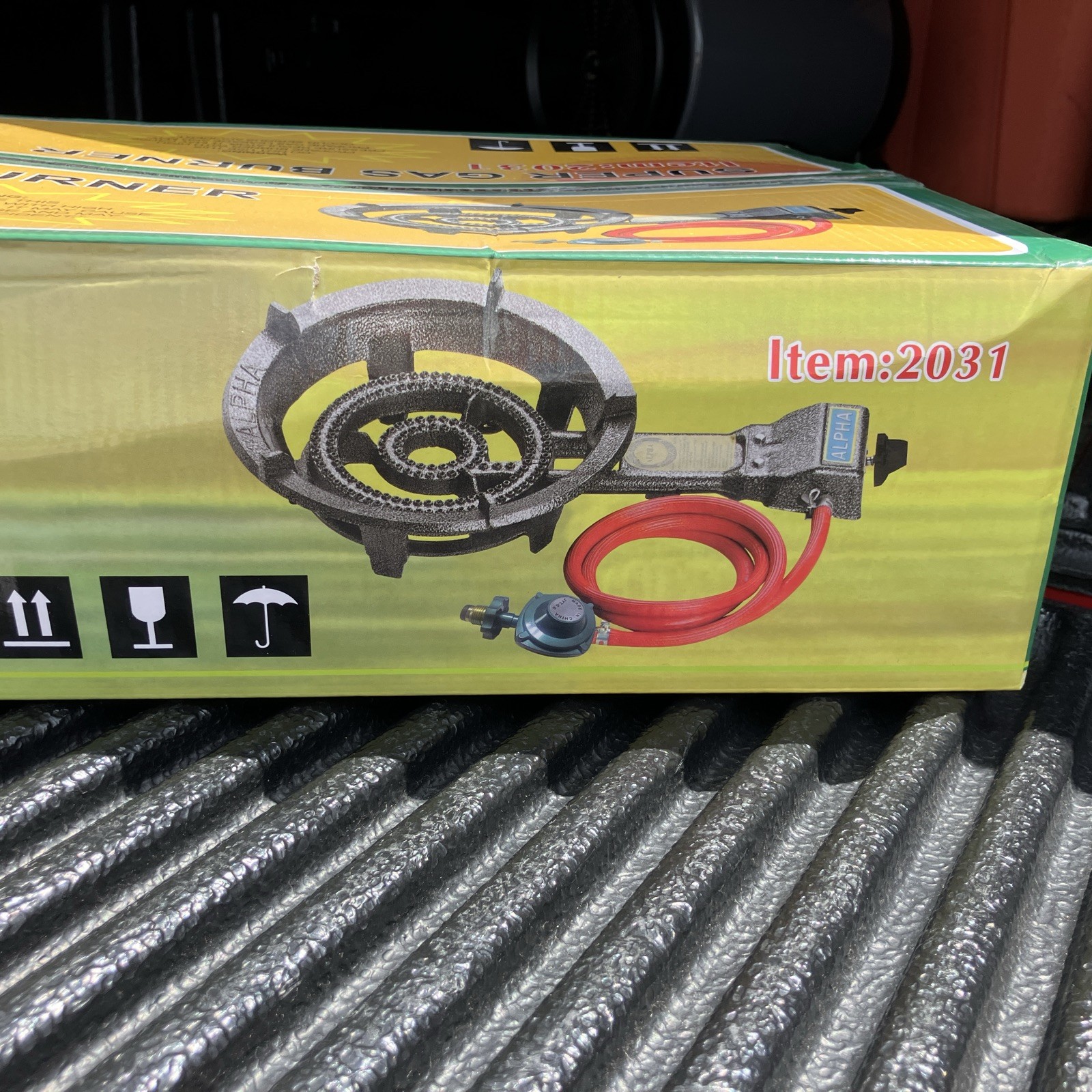 Alpha Super Gas Stove Propane Burner Electric Ignition & Portable Cast Iron NEW