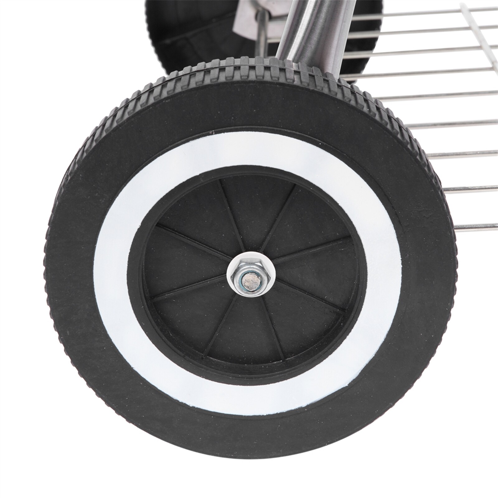 18 Inch Apple Charcoal Stove Enamel Cover Furnace Body White Side Wheel Diamete