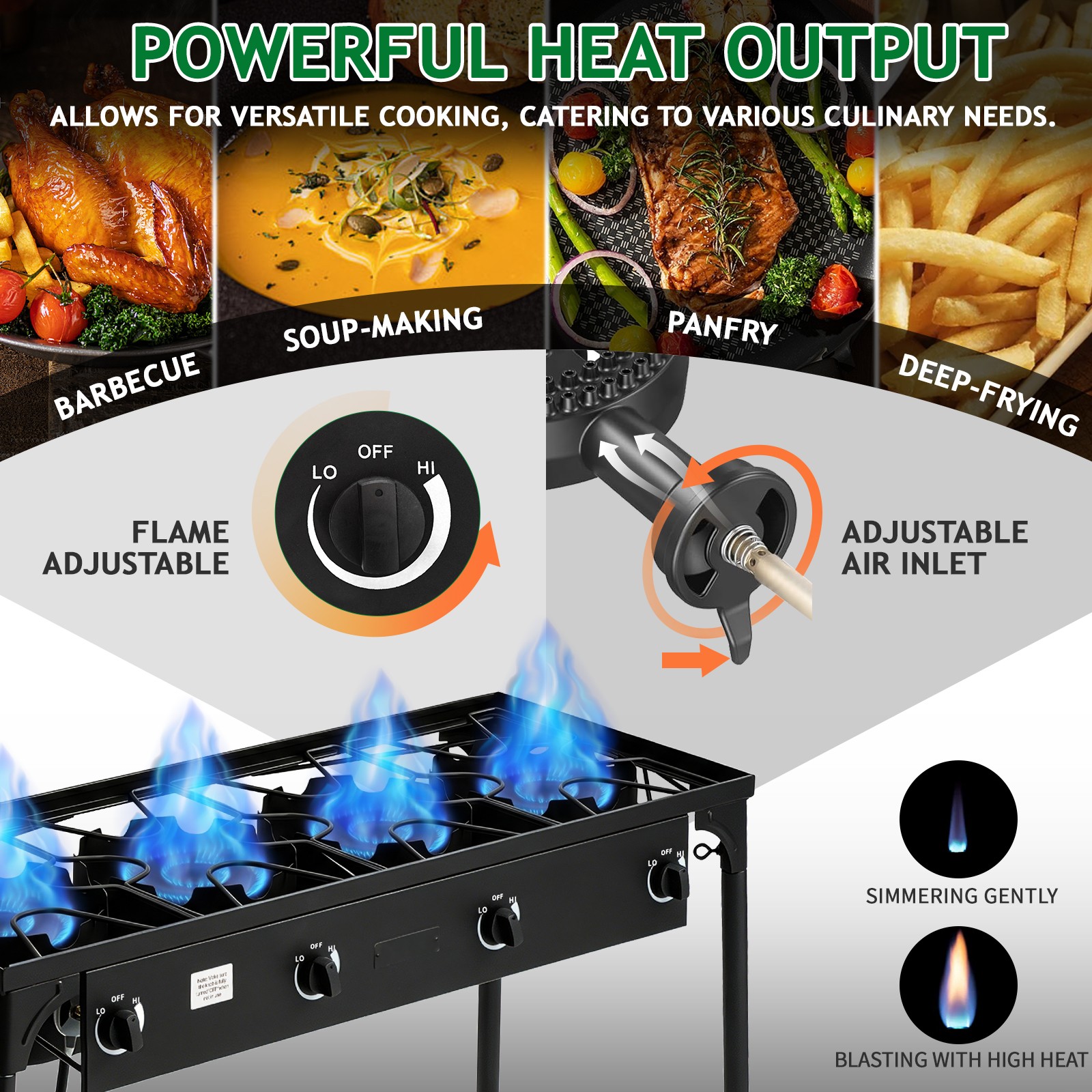 Portable Propane Gas 1-4 Burners Stove for Outdoor Camping Stove BBQ Grill