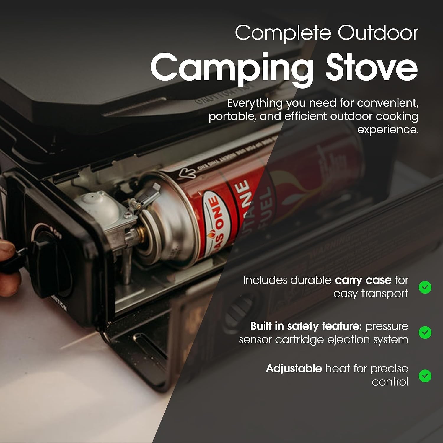 10,000 BTU Dual Fuel Camp Stove – Portable butane & propane Grill with Carry …