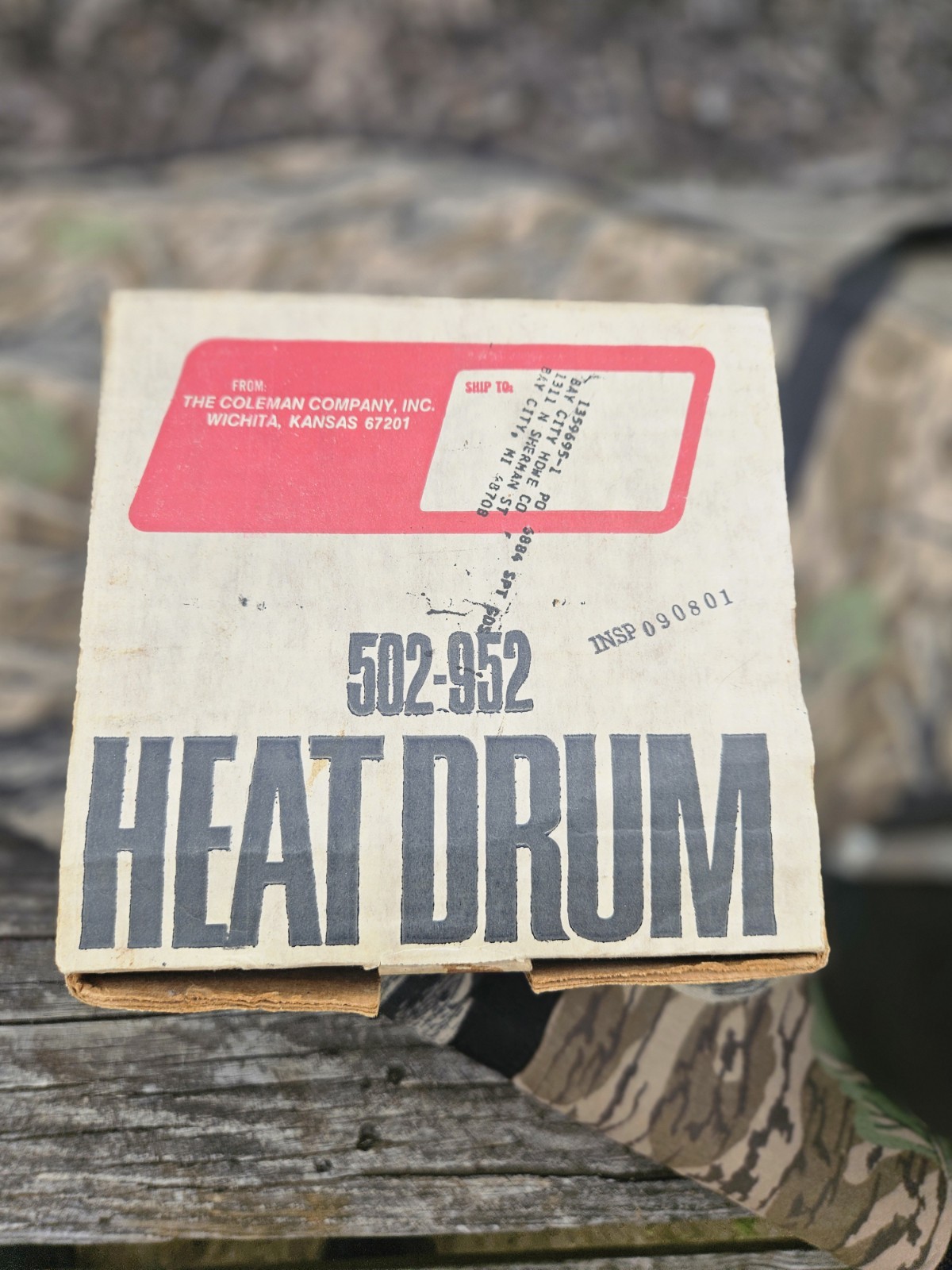 Vintage Rare Coleman Heat Drum #502-952 Original Box Never Used Rare Find