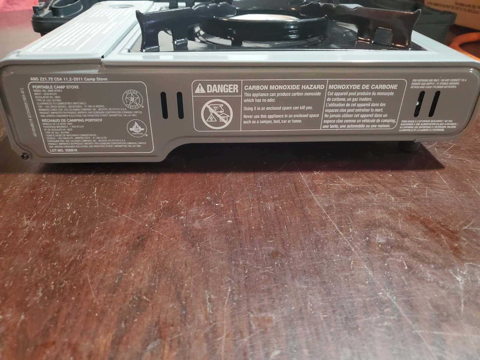 Coleman Portable Butane Camping Stove with Case model no. series 2800