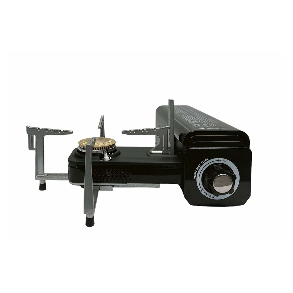 Black Portable Folding Single Burner Butane Stove 7250BTU Foldable Camping Stove