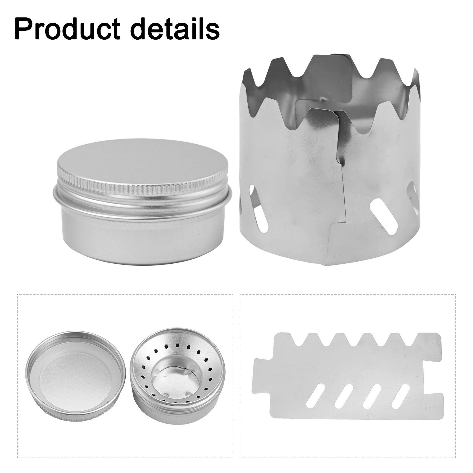 Backpacking Alcohol Stove Windshield with Fire Cover for Hiking and Picnics