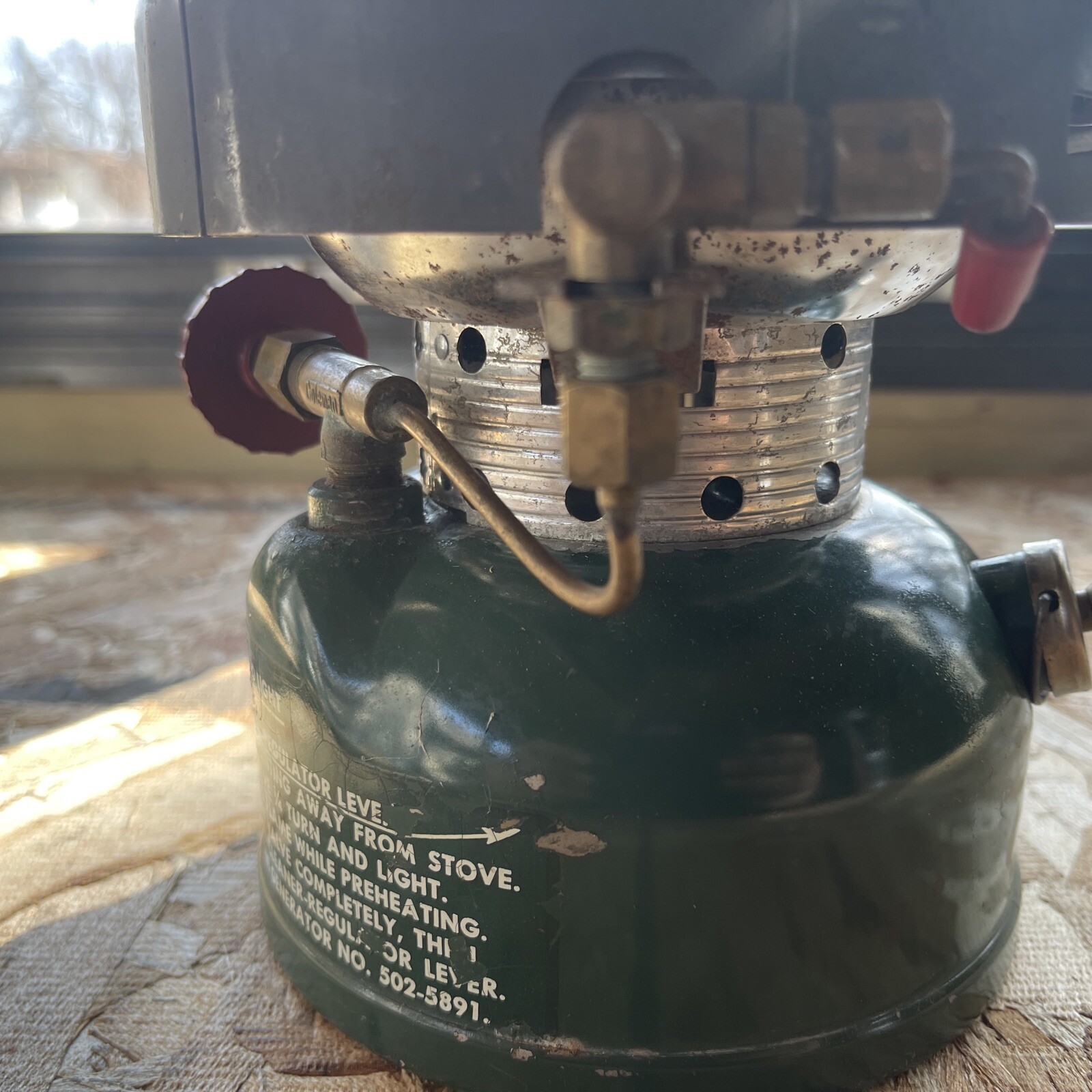 Vintage Coleman Sportster Camp Stove #502-700 8/63 Heater Top Cover “Wow Works”